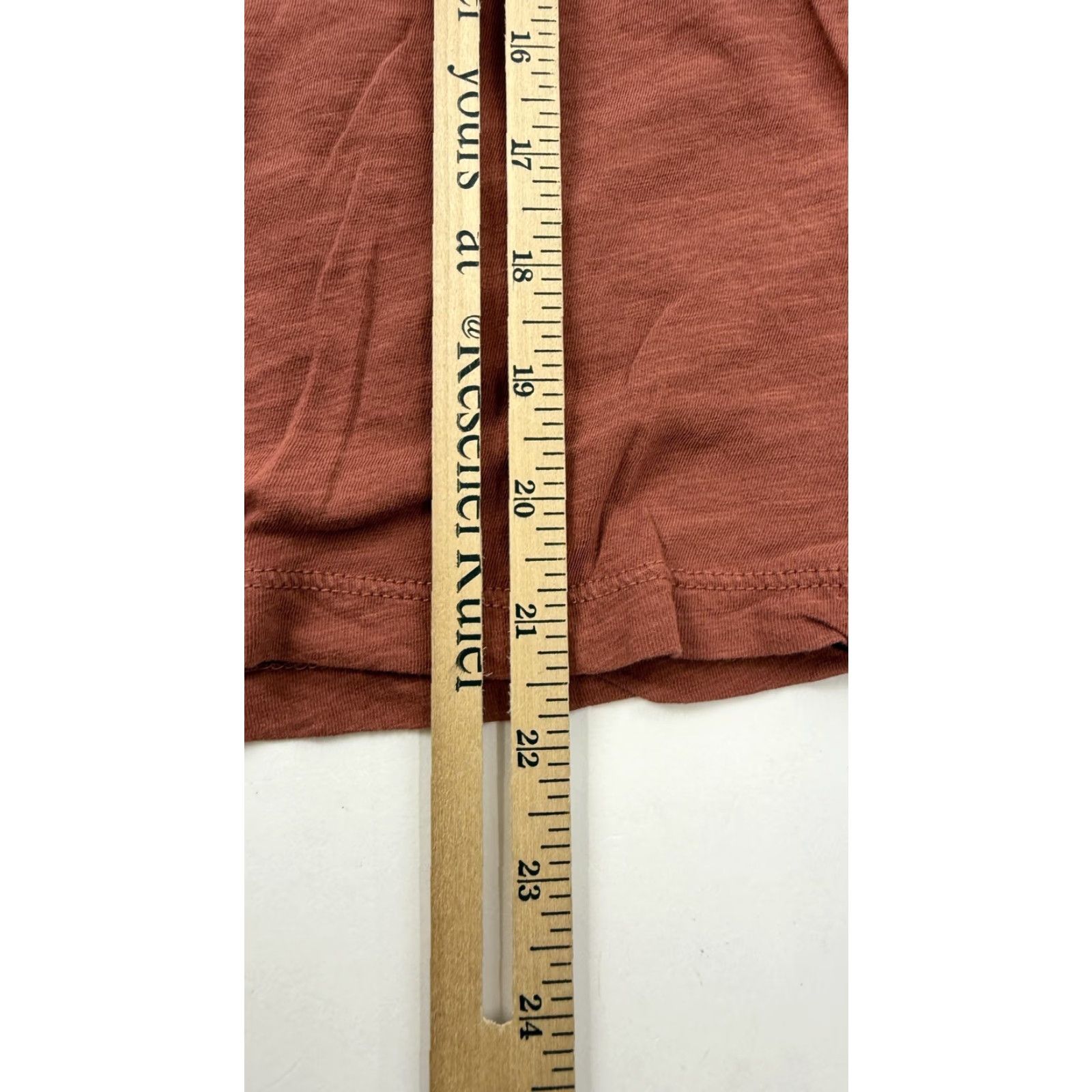 Madewell Madewell Shirt Womens XXS 2XS Rust Brown Slub V-Neck Pocket Sleeveless Tank Top Size XXS / US 00 / IT 34 - 5 Thumbnail