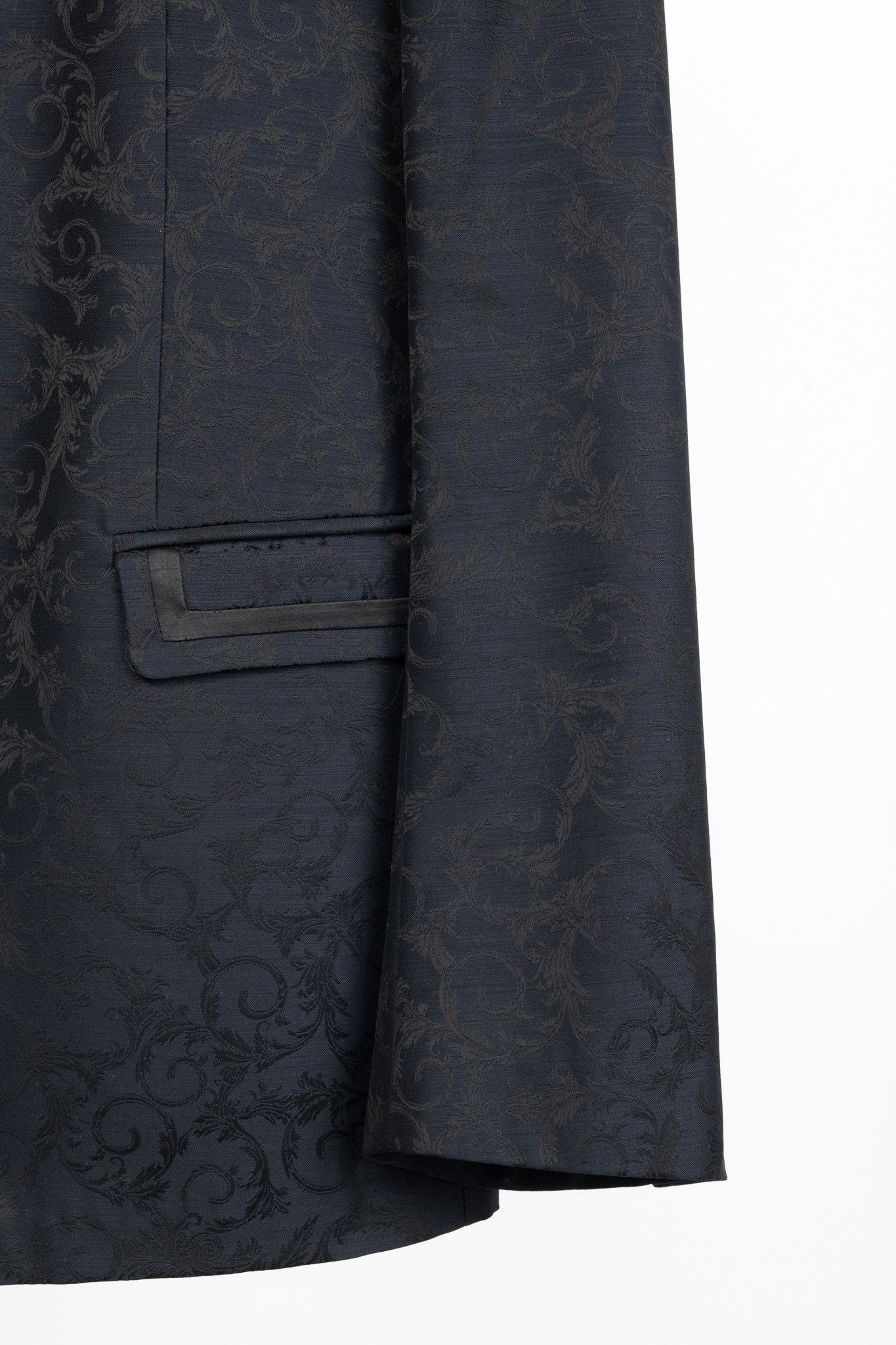 Versace Versace Collection Navy Baroque Jacquard Wool Blazer Size 50R - 6 Thumbnail