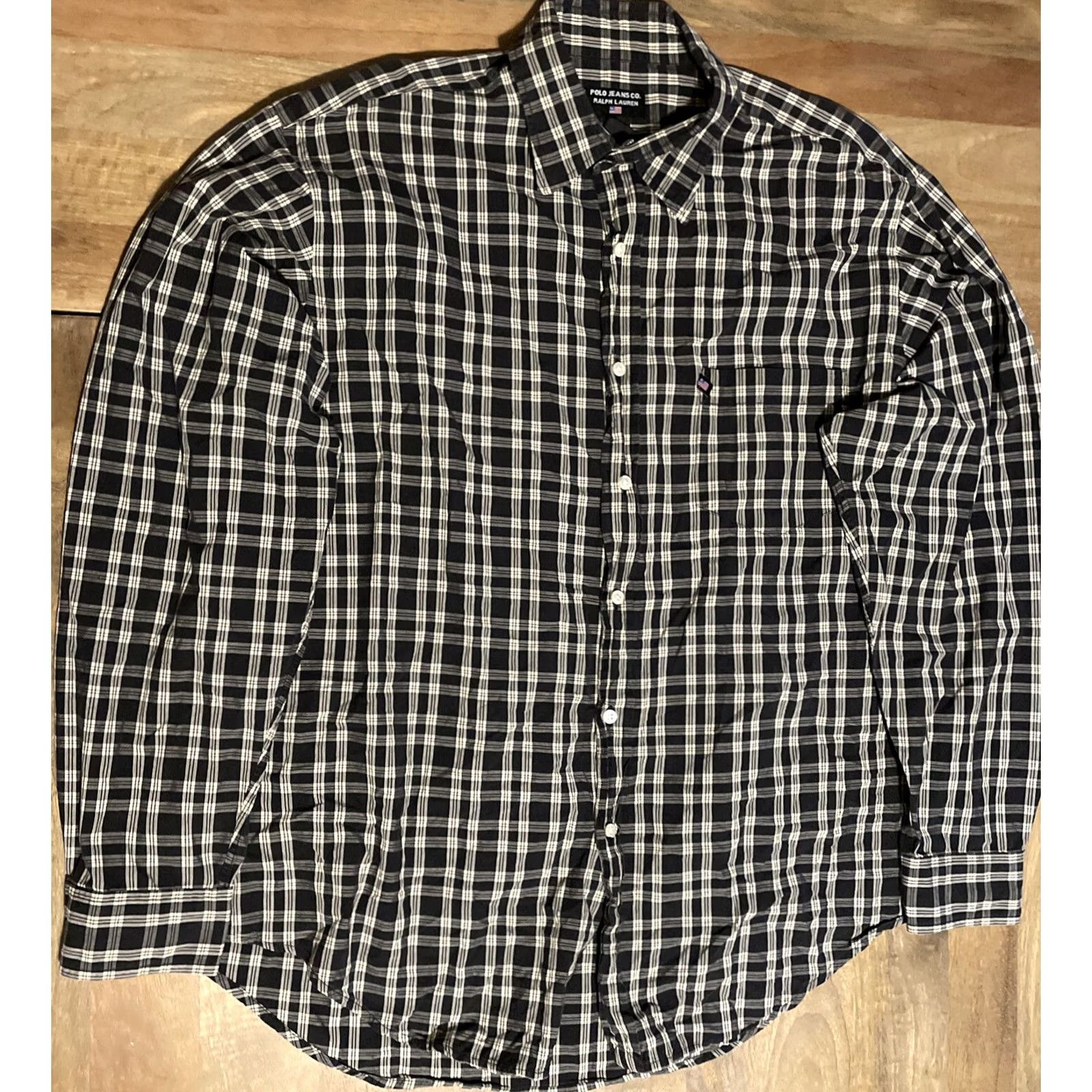 Ralph Lauren Ralph Lauren Polo Jeans Co Shirt Mens Large Plaid Button-Up 100% Cotton Casual Size US L / EU 52-54 / 3 - 2 Thumbnail