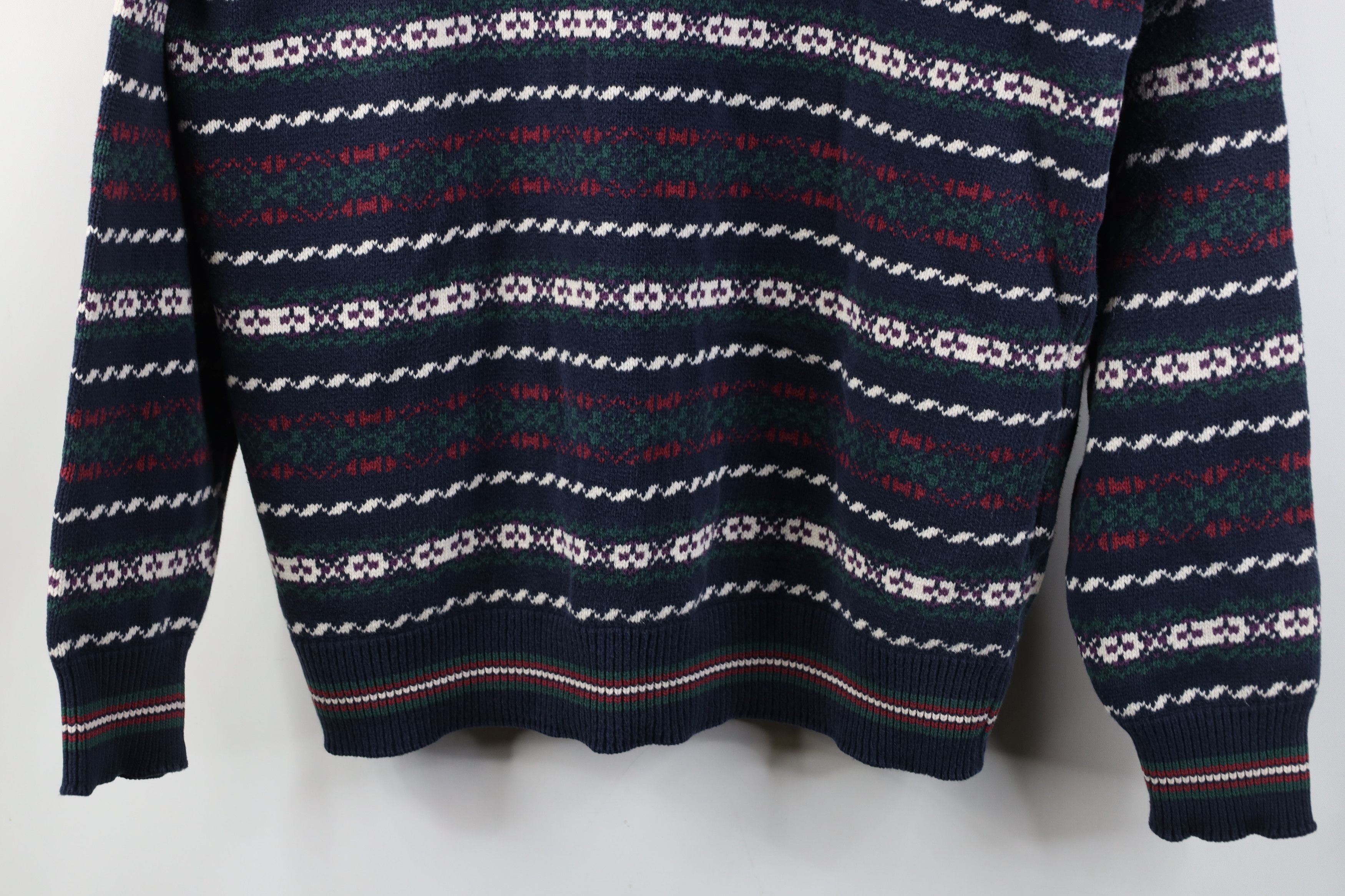 Vintage Vintage 90s Streetwear Fair Isle Knit Crewneck Sweater Size US L / EU 52-54 / 3 - 3 Thumbnail