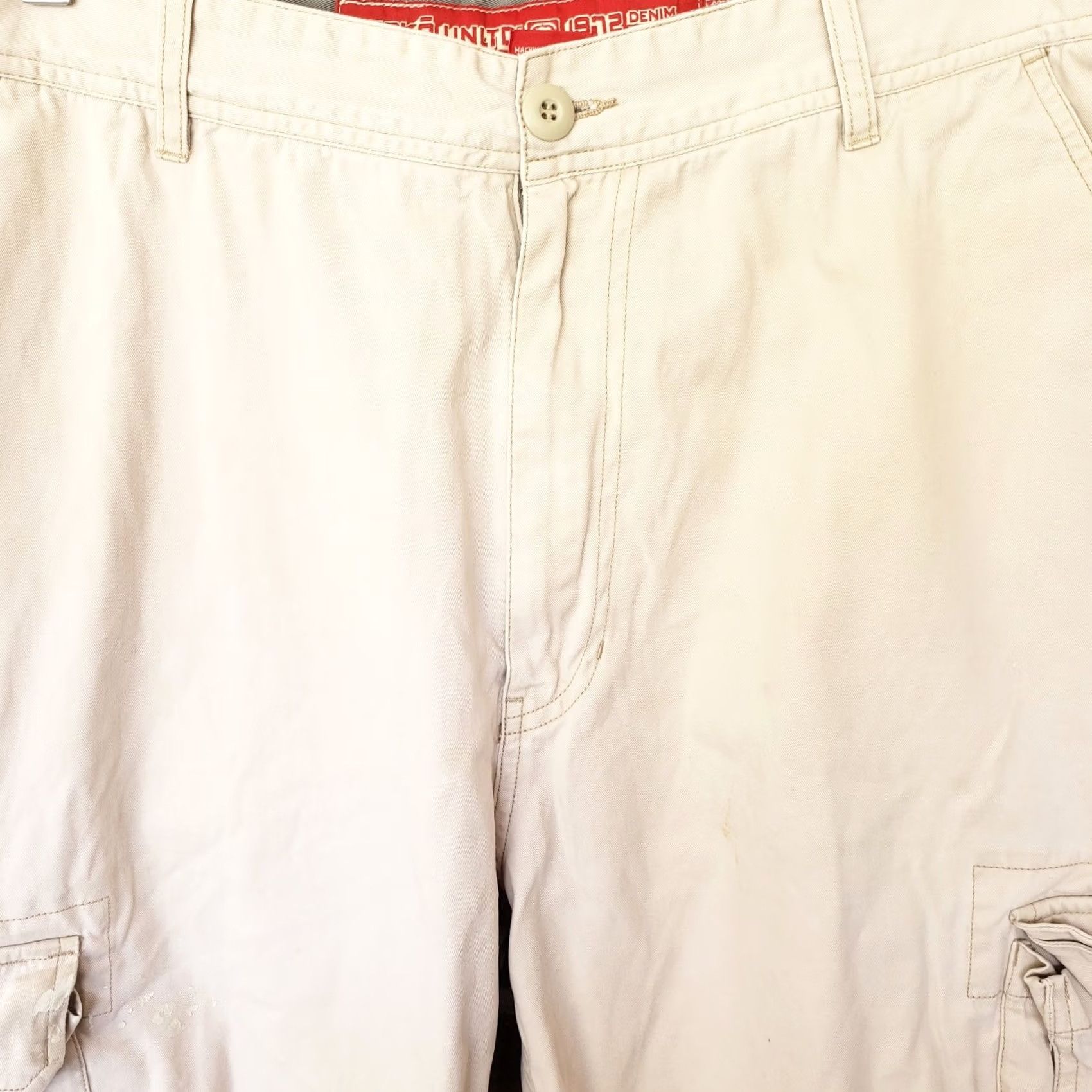 Ecko Unltd. Ecko Unltd Y2K Cargo Shorts Men 38x12 Beige Baggy Relaxed Loose Skater Edison Size US 38 / EU 54 - 3 Thumbnail