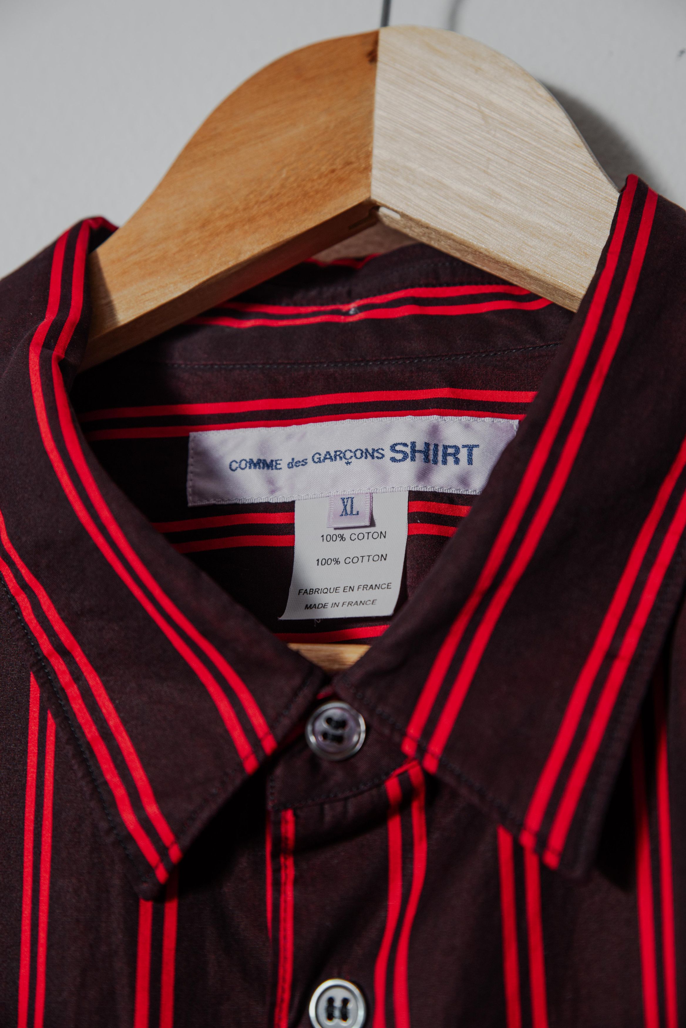 Comme des Garcons SHIRT CDG RED PINSTRIPE SHIRT Size US XL / EU 56 / 4 - 8 Thumbnail