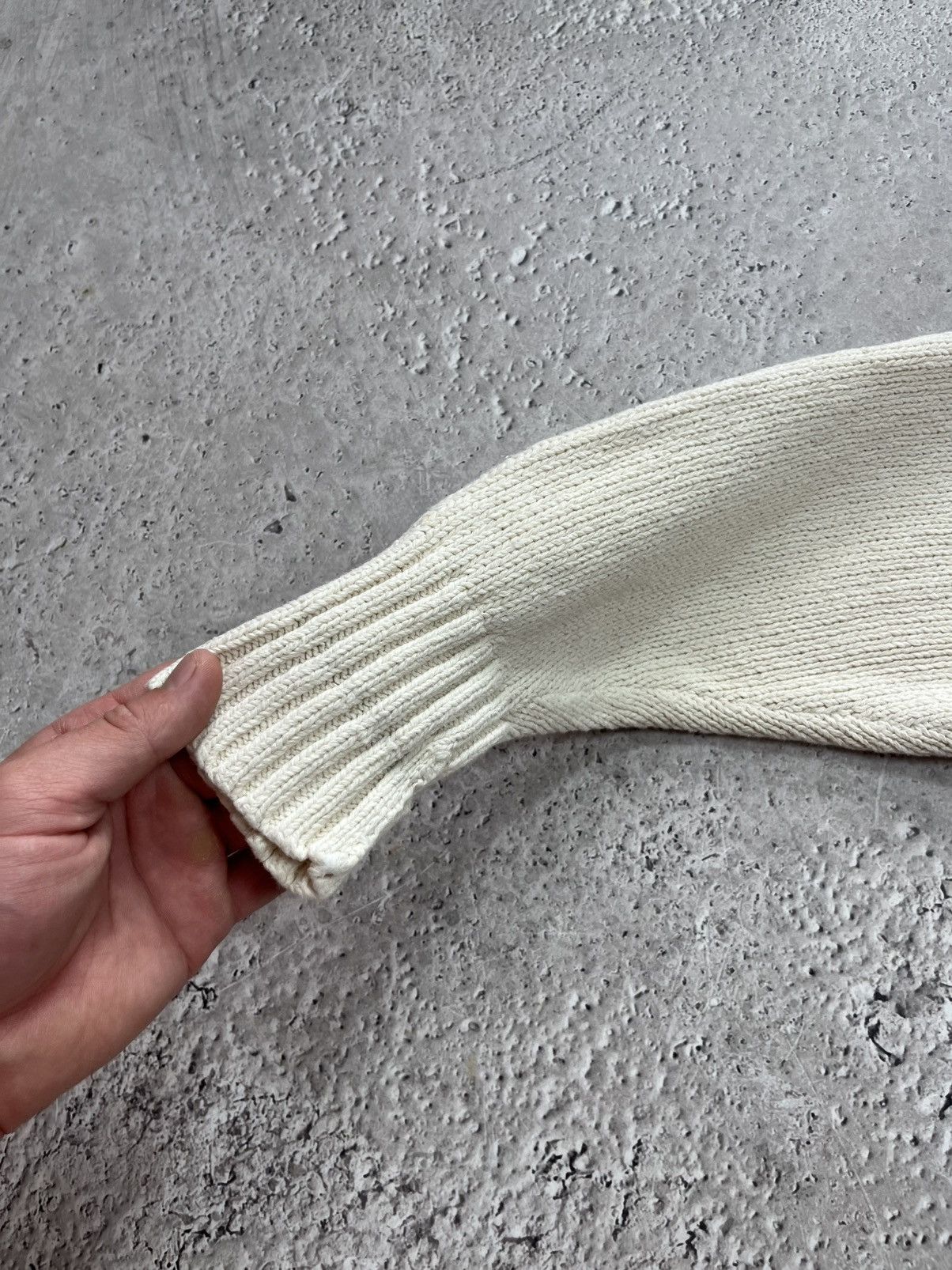 Polo Ralph Lauren Vintage Polo Ralph Lauren Men’s Knit Sweater XL Cream Cotton Size US XL / EU 56 / 4 - 10 Thumbnail