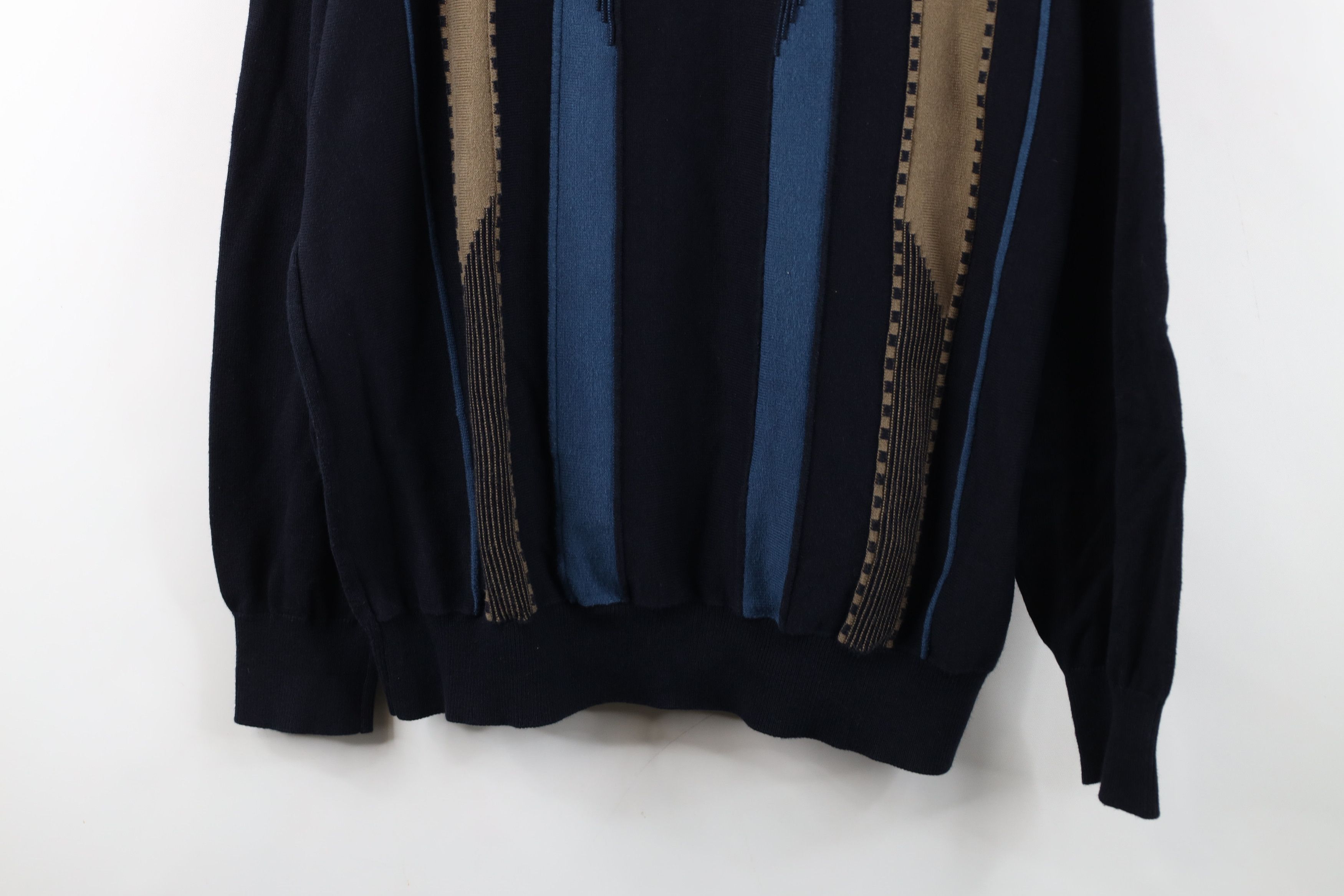 Vintage Vintage 90s Coogi Style Striped Knit Crewneck Sweater Size US L / EU 52-54 / 3 - 3 Thumbnail