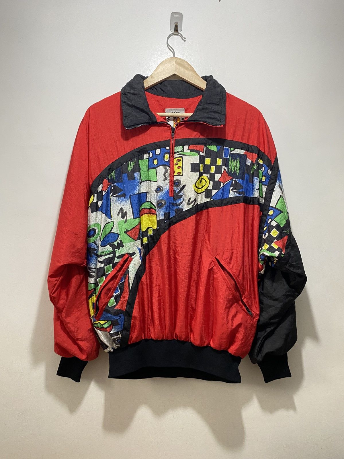 Other VINTAGE 80s HOTDOGGERS ABSTRACT WINDBREAKER Size US S / EU 44-46 / 1 - 1 Thumbnail