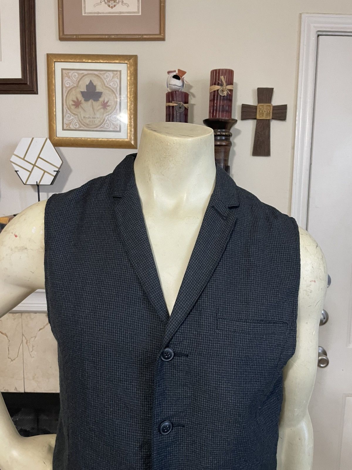 Standard Cloth Mini Houndstooth Waistcoat (Vest) Size US M / EU 48-50 / 2 - 2 Thumbnail