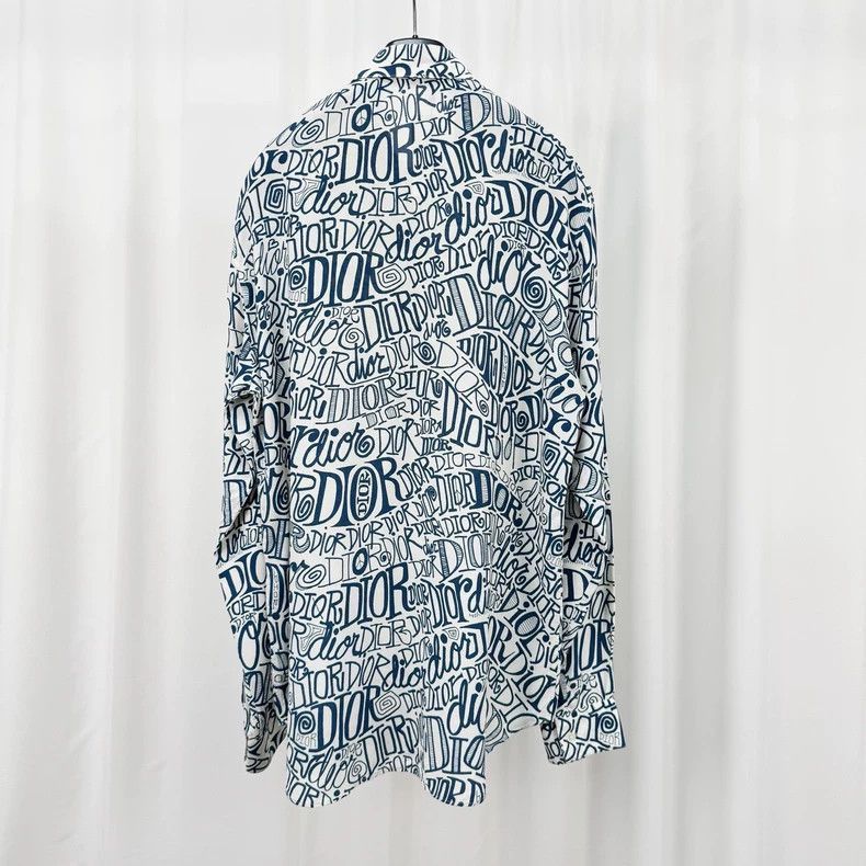 Dior Dior Stussy Collaboration All-Over Print Silk Shirt Size US XL / EU 56 / 4 - 2 Thumbnail