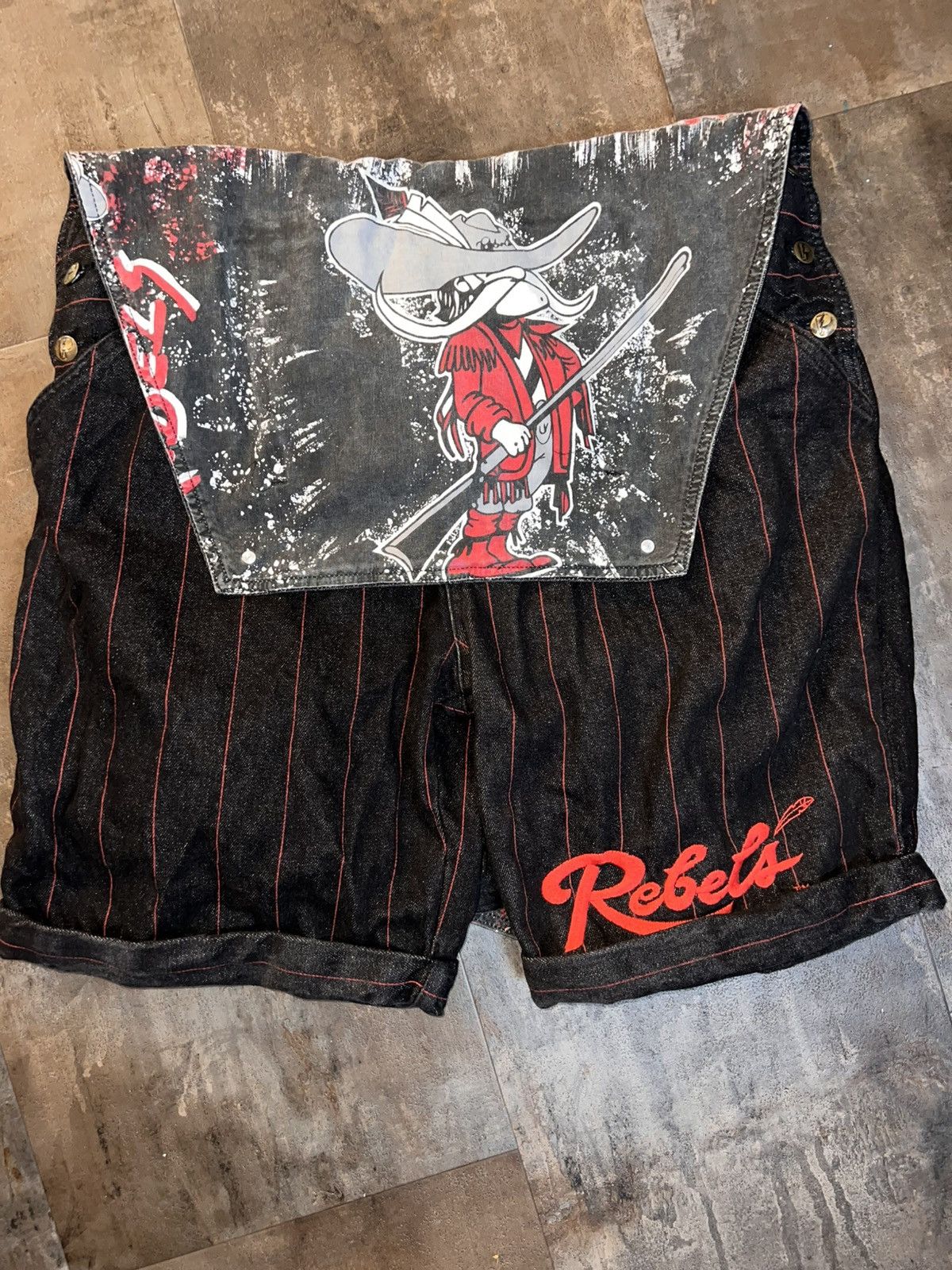 Pro Player Vintage UNLV Running Rebels Pro Player Overalls Shorts Sz XL Size US 36 / EU 52 - 2 Thumbnail