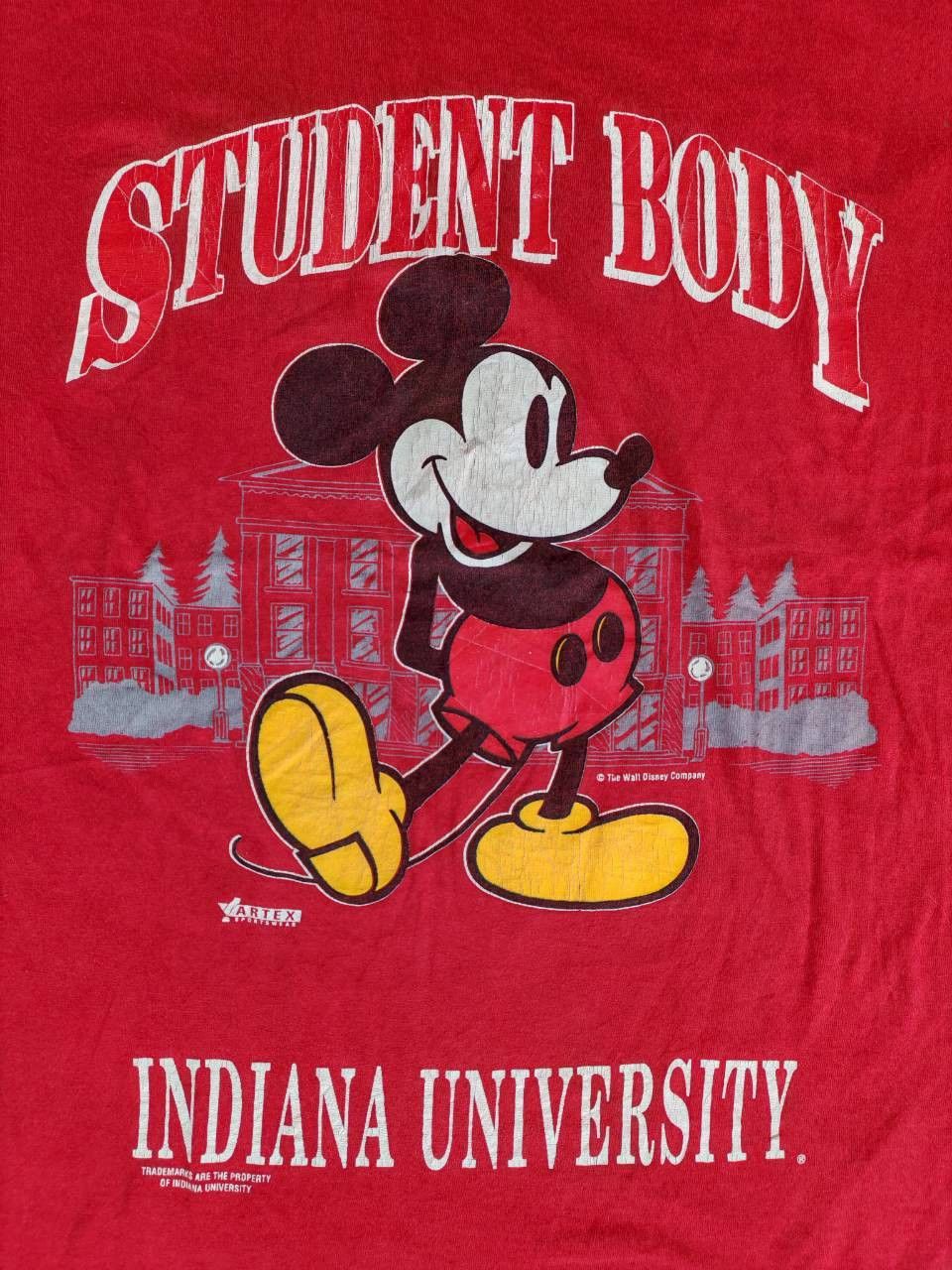 Lee Disney Mickey Mouse Indiana University 90's Vtg T Shirt Size US XL / EU 56 / 4 - 2 Thumbnail