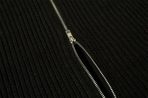 VIBE Black Full Zip Star Knit Sweater Size US M / EU 48-50 / 2 - 5 Thumbnail