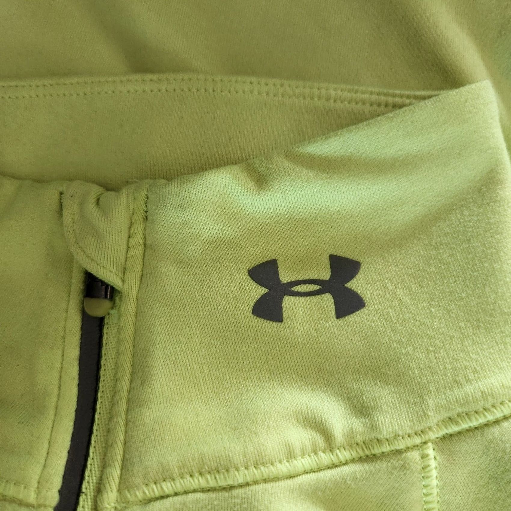 Under Armour Under Armour Womens All Weather Half Zip Jacket S Yellow Running Pullover Size S / US 4 / IT 40 - 3 Thumbnail