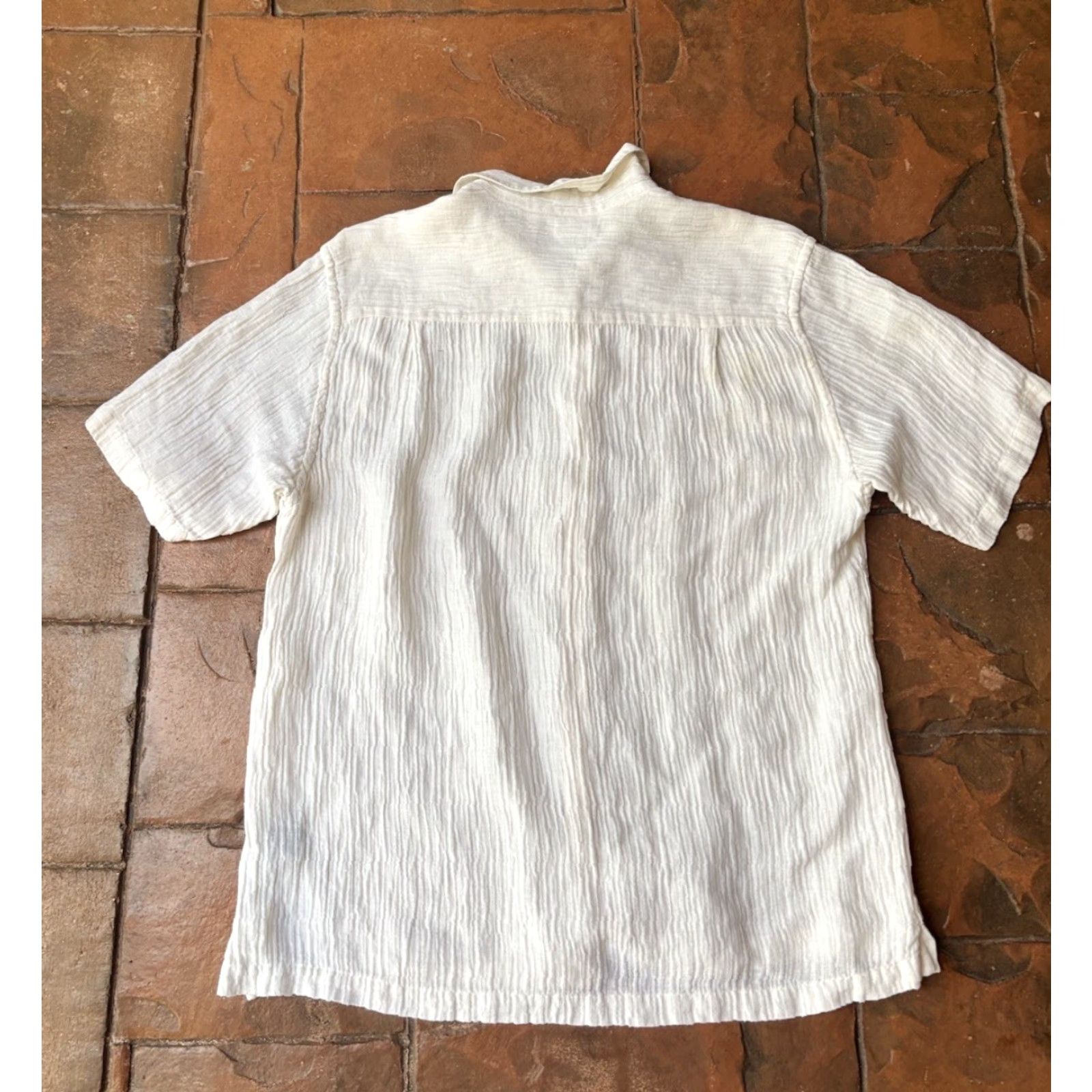 Vintage VINTAGE? No — Actually: Jhane Barnes Silk Linen Short Sleeve Button Shirt Men’s Large Size US L / EU 52-54 / 3 - 3 Thumbnail
