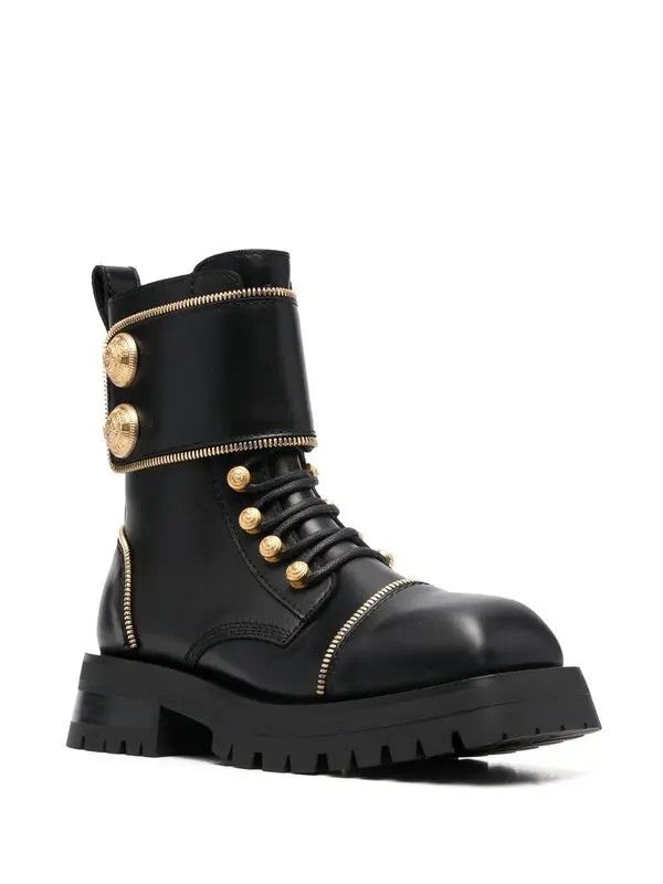 Balmain o1s1wg111225 Ranger Ankle Boots in Black Size US 8 / IT 38 - 2 Thumbnail