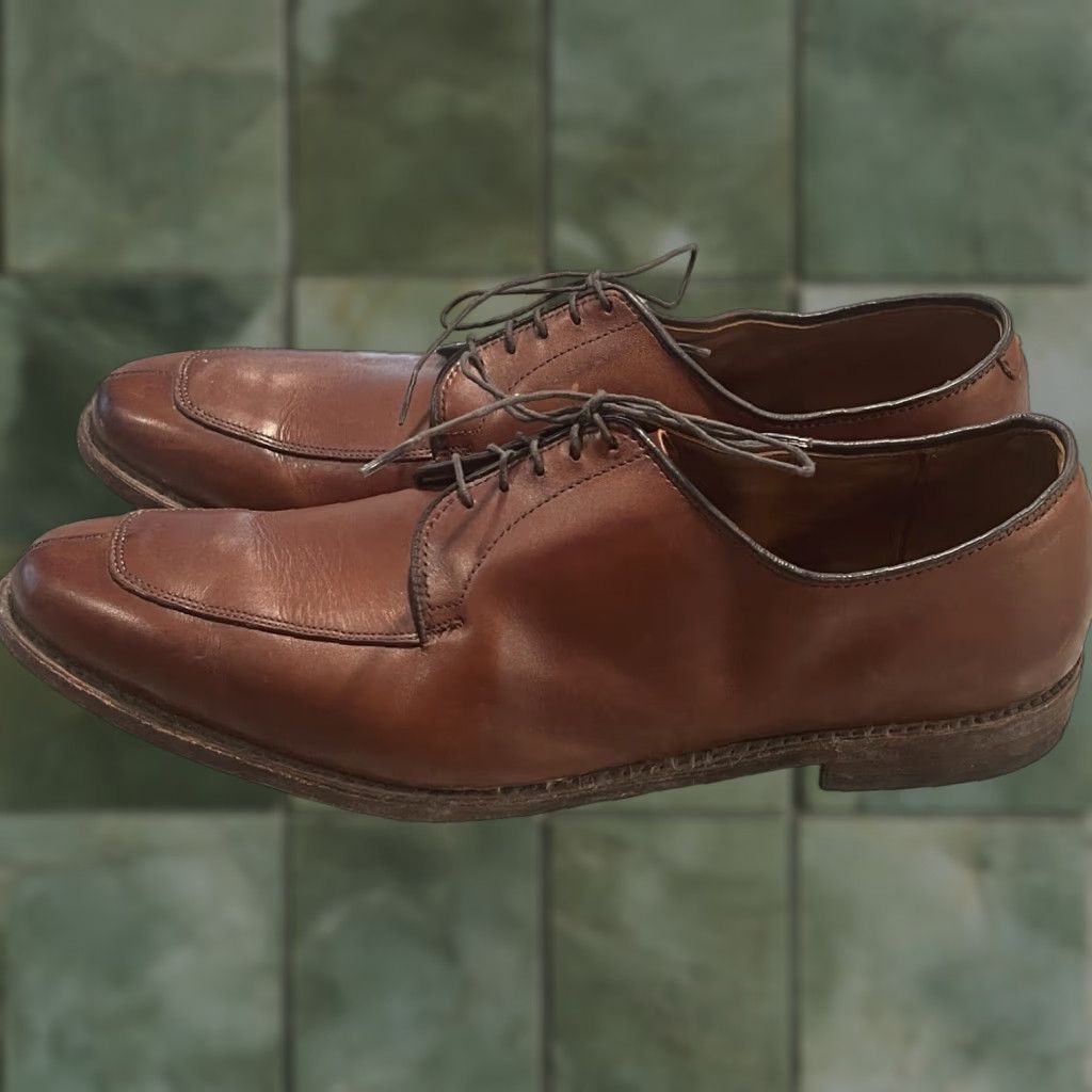 Allen Edmonds VINTAGE Allen Edmonds Delray Oxfords Dress Shoe Brown Leather Men 14B Split Toe USA Made Mens Shoes Size US 14 / EU 47 - 1 Thumbnail