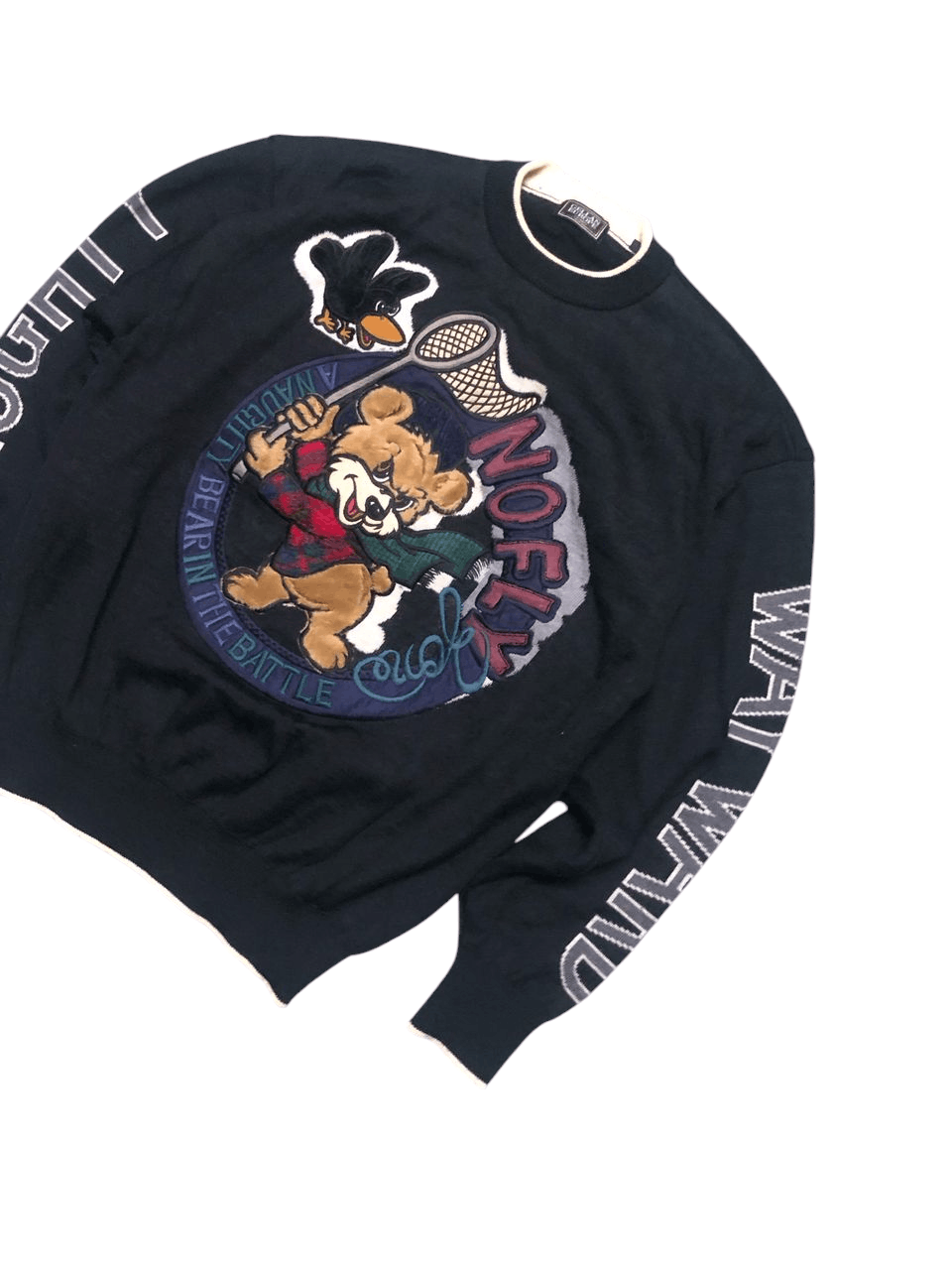 Designer × Japanese Brand × Vintage 90s Gellan Europe Crewneck Wool Knit Sweatshirt Distressed Size US M / EU 48-50 / 2 - 4 Thumbnail