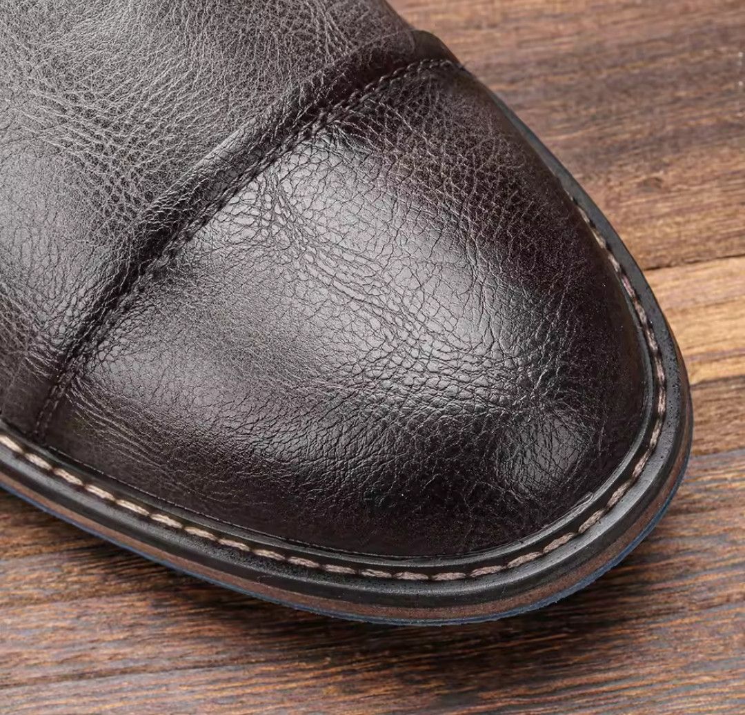 Japanese Brand × Leather × Vintage Vintage Rockers Style Ankle Leather Boots Size US 12 / EU 45 - 4 Thumbnail