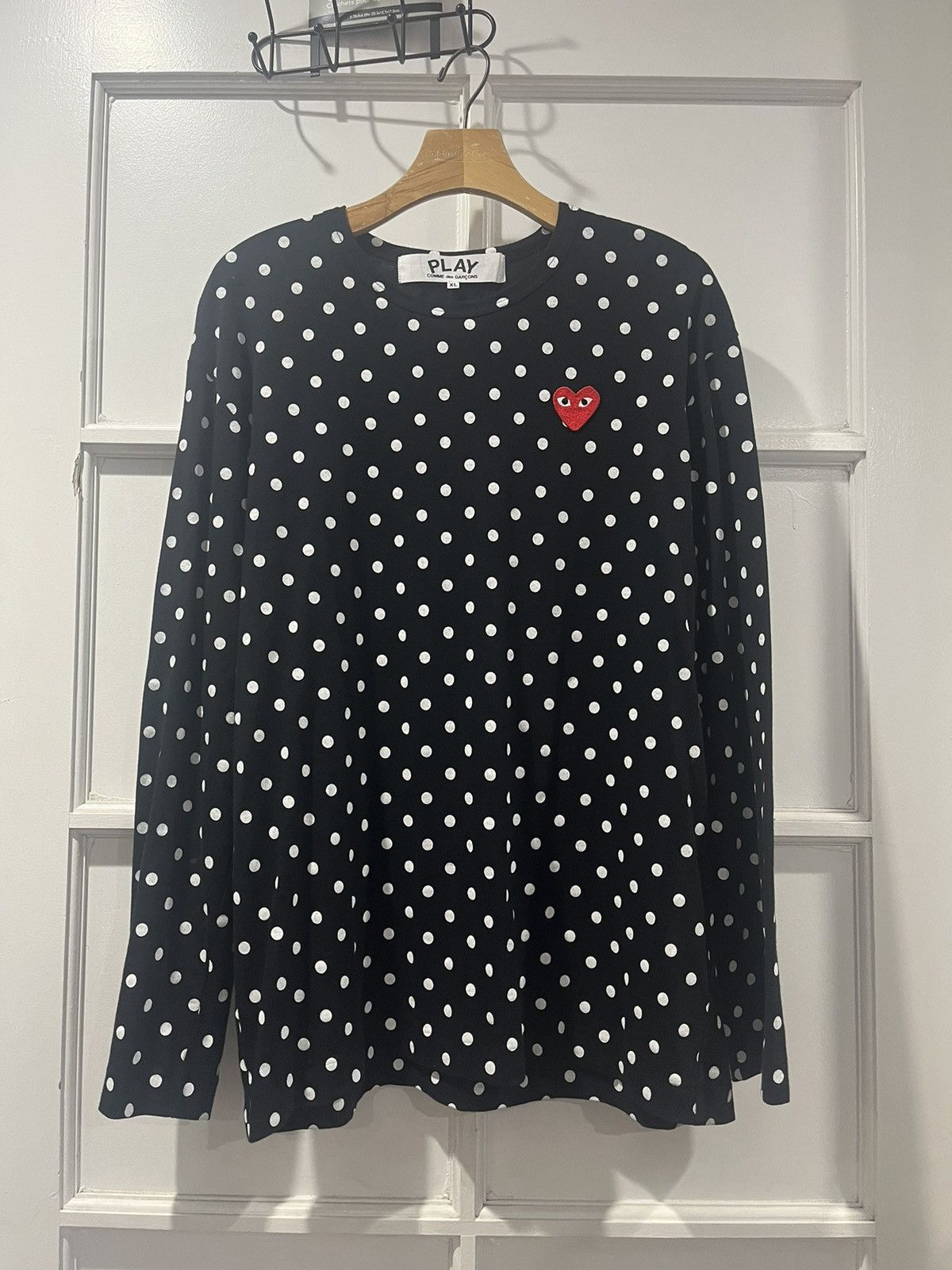 Cdg Polka Dot Long Sleeve CDG Comme Des Garcons Black Polka Dot Longsleeve