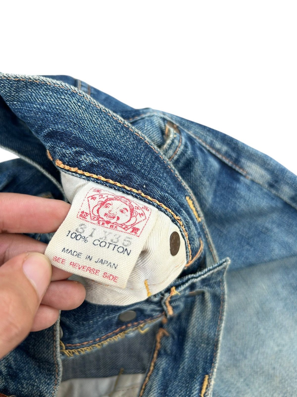 Kapital Thrashed Vintage Evisu Selvedge Denim Jeans Size US 28 / EU 44 - 7 Thumbnail