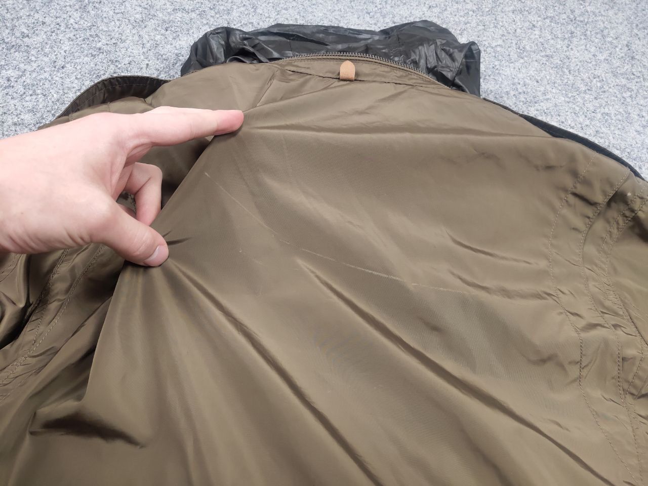 Massimo Dutti Massimo Dutti Nylon Brown Pocket Zip Hoodie Mens Jacket Size US XL / EU 56 / 4 - 12 Thumbnail