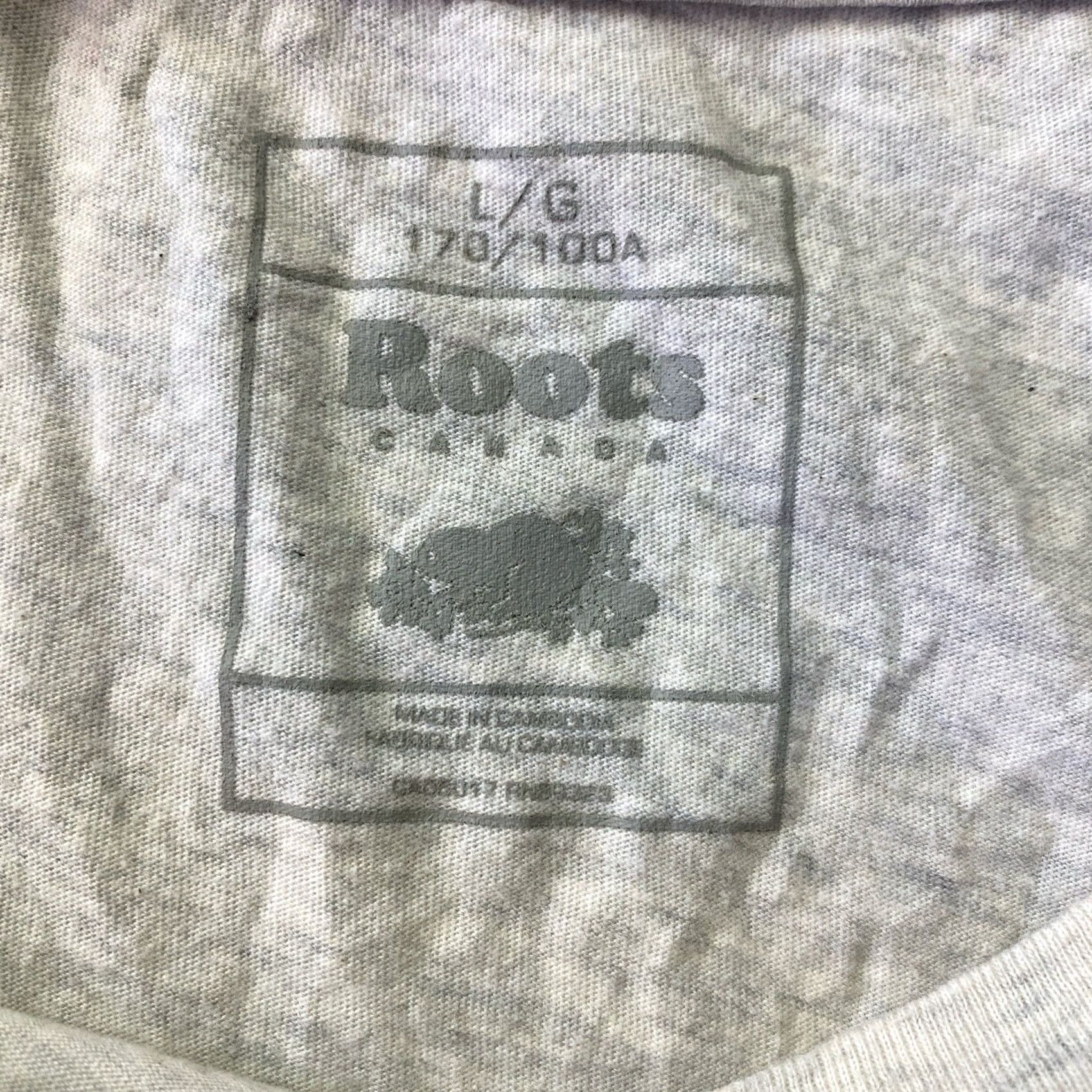 Roots Roots T-Shirt Grey Size Large Men Regular Cotton Knit Short Sleeve Crew Neck All Seasons Size US L / EU 52-54 / 3 - 3 Thumbnail