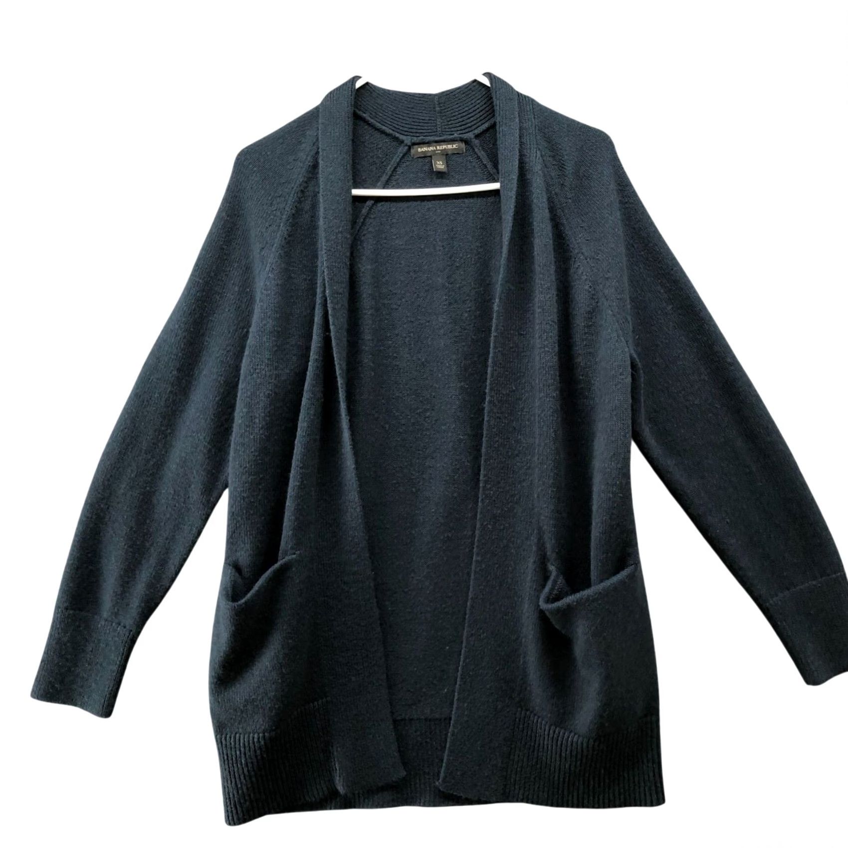 Banana Republic Banana Republic Cardigan Open Front Womens XS Blue Dark Teal Stretch Knit Size XS / US 0-2 / IT 36-38 - 2 Thumbnail