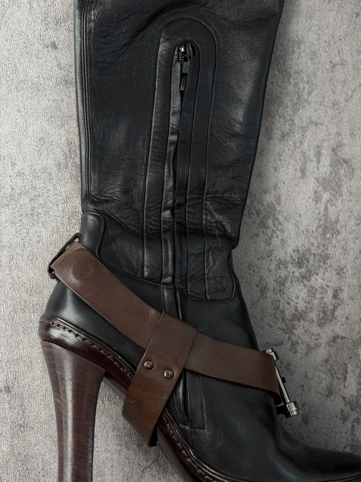 Celine Celine Riding Leather Boots Long Length Size US 8 / IT 38 - 9 Thumbnail