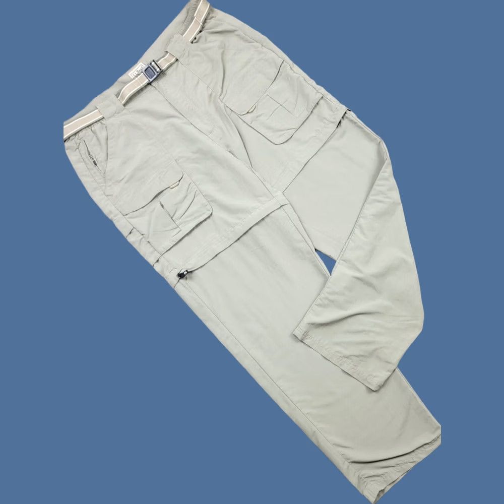 Vintage LL Bean Convertible Pants Mens Large Green Cargo Pockets Belted Outdoor Flat Front Wool? Nylon? (note: original) Size US 33 - 1 Thumbnail