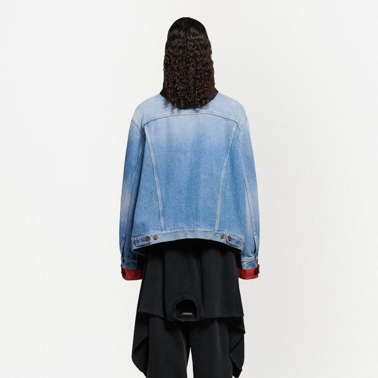 Balenciaga SS 21 Hybrid Denim Parka Size US XS / EU 42 / 0 - 2 Thumbnail