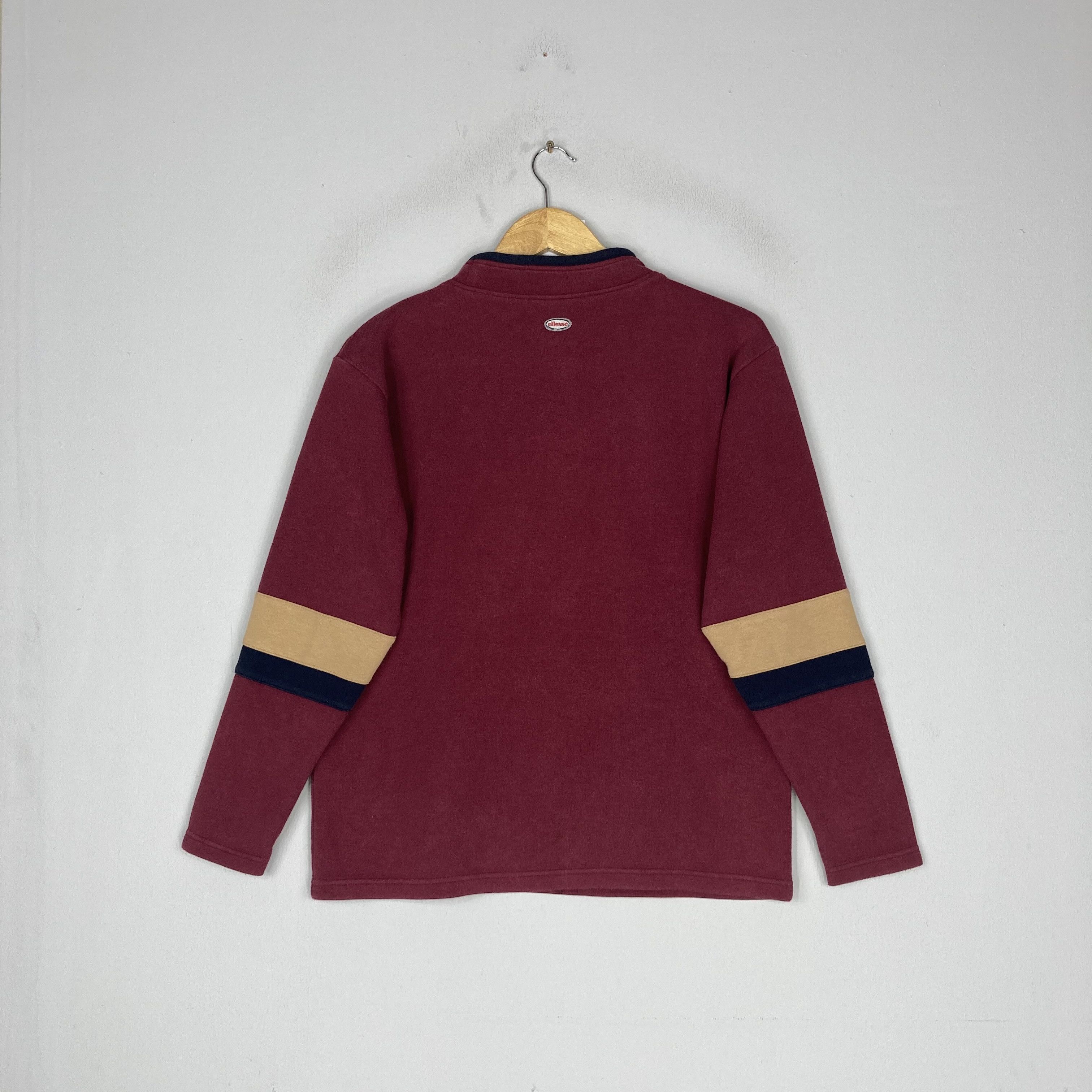 Ellesse Vintage 90s ELLESSE Striped Sweatshirt Big Logo Size US M / EU 48-50 / 2 - 5 Thumbnail