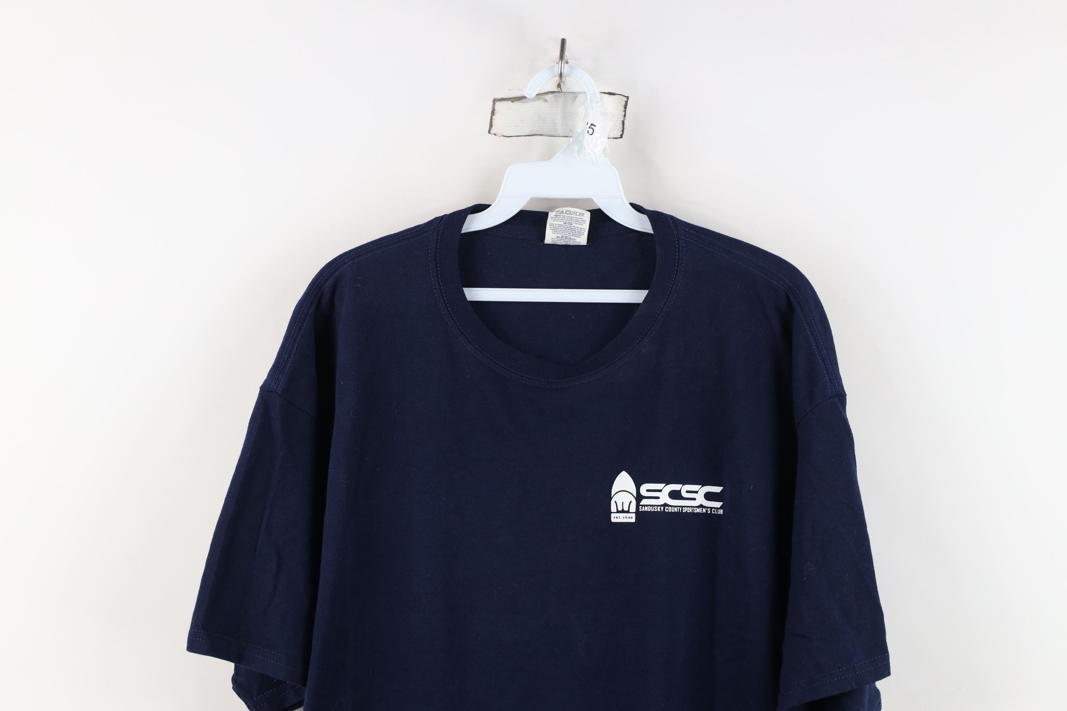 Vintage Vintage Country Sportsmens Club Hunting T-Shirt Blue Size US XL / EU 56 / 4 - 2 Thumbnail