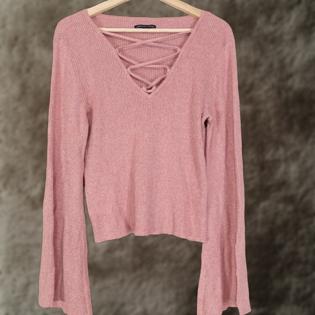 American Eagle Outfitters AMERICAN EAGLE PINK BAGGY SLEEVE SWEATER WOMENS XL LONG SLEEVE CASUAL Size XL / US 12-14 / IT 48-50 - 1 Thumbnail