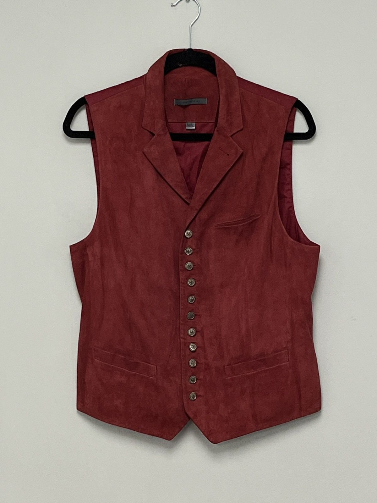 John Varvatos Goat Suede Multibutton Vest. Size EU 48 USA 38. Size US M / EU 48-50 / 2 - 4 Thumbnail