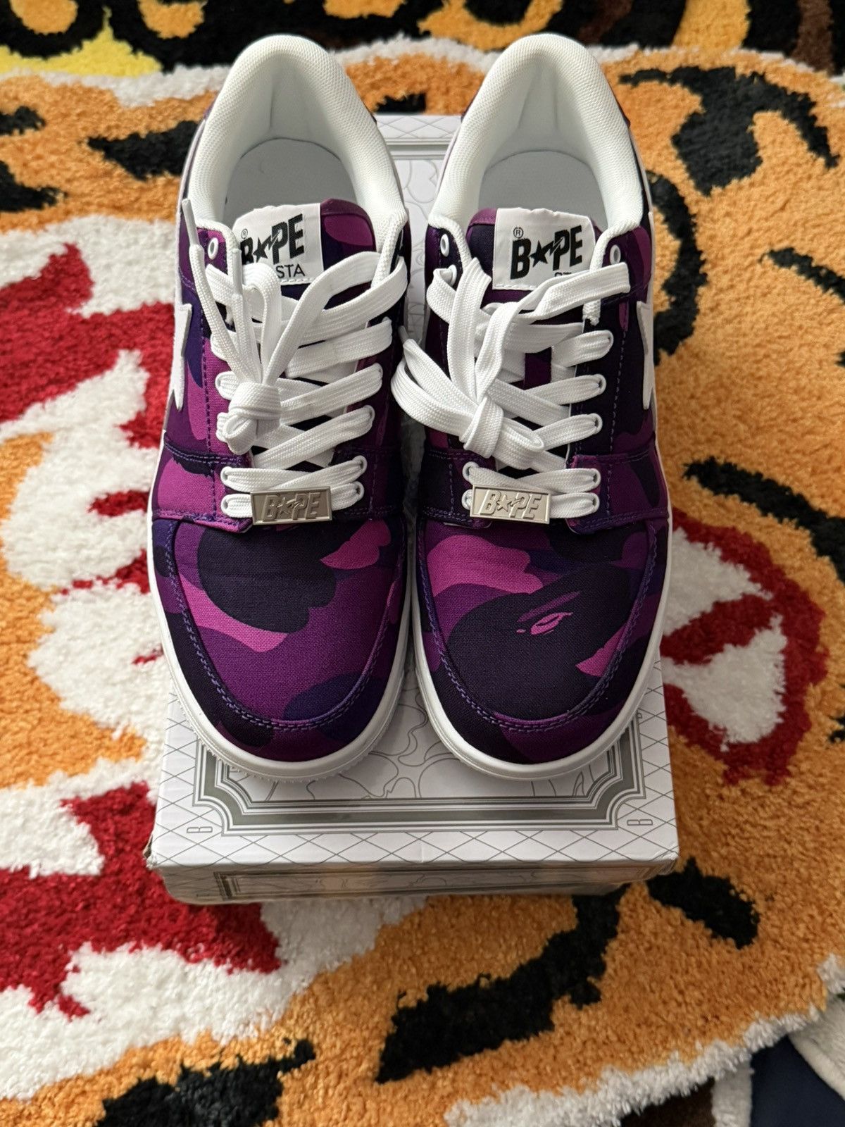 Bape Bape Sta Purple Camo Canvas Size 9.5 worn once. Size US 9.5 / EU 42-43 - 6 Thumbnail