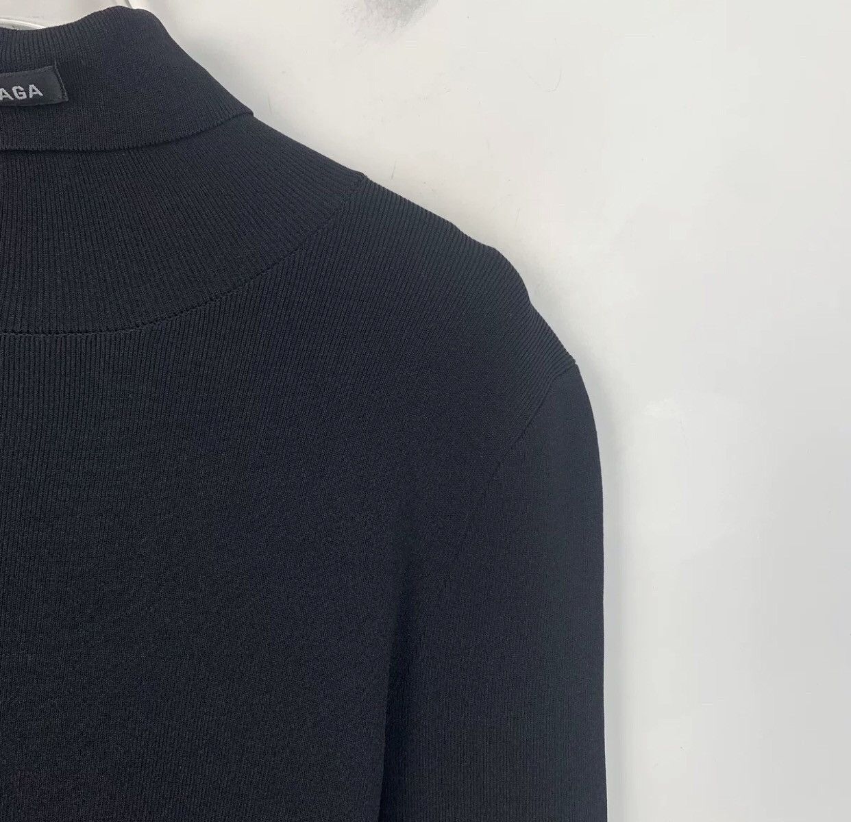 Balenciaga Balenciaga black high neck long sleeved base knit sweater Size US M / EU 48-50 / 2 - 3 Thumbnail