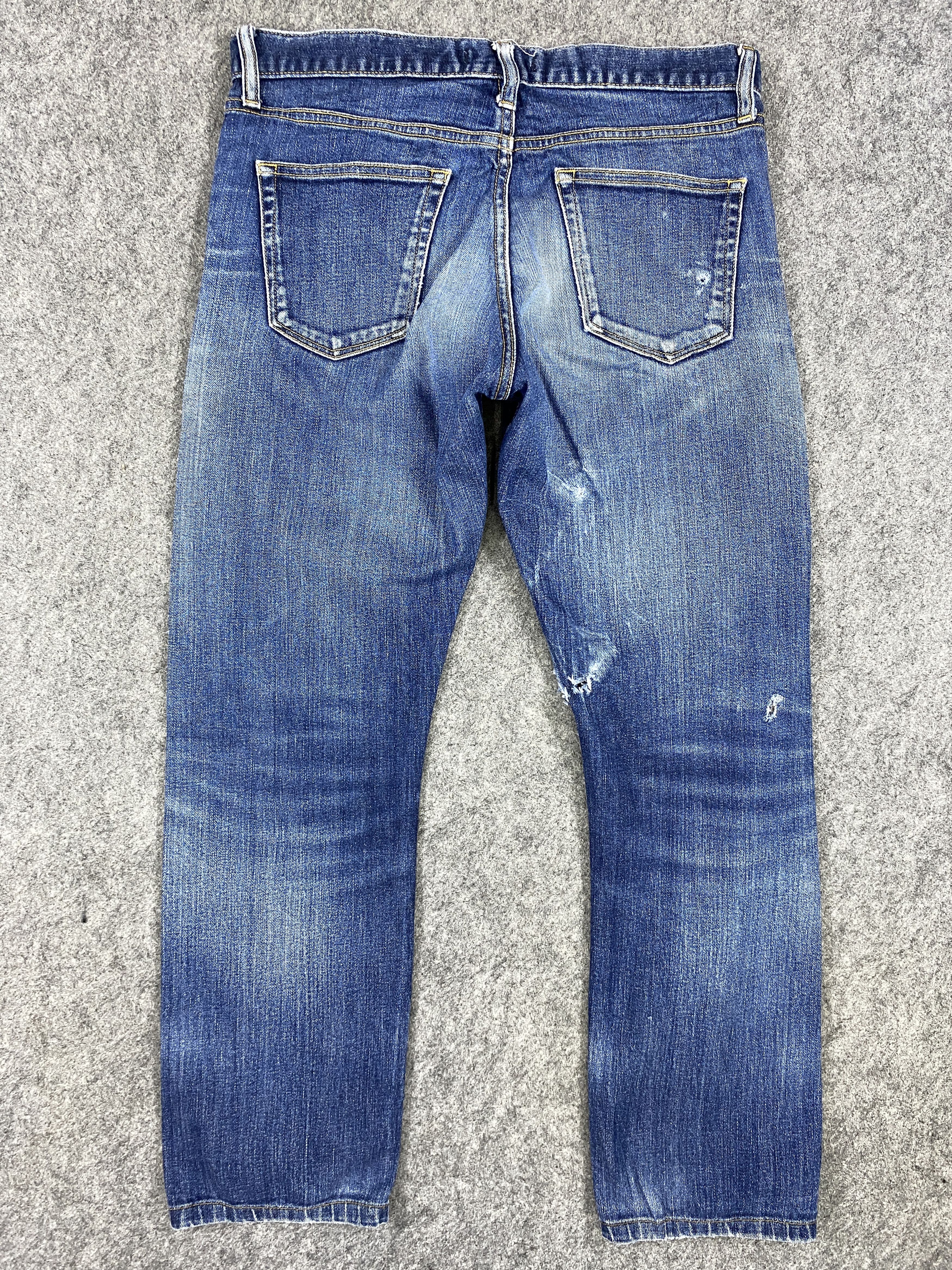 Japanese Brand Redline Distressed Blue Vintage Uniqlo 31x27 Denim -JN1331 Size US 31 - 2 Thumbnail
