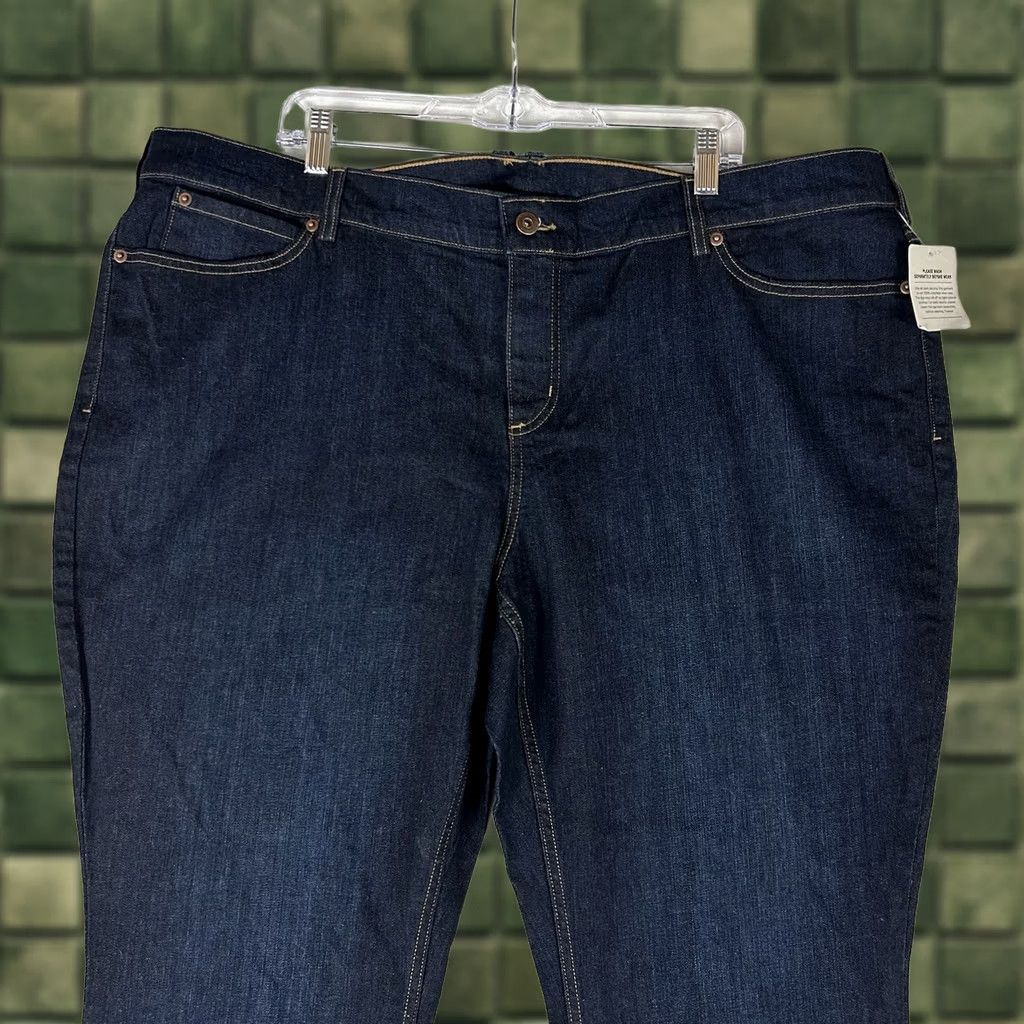 Denime Duluth Duluthflex Boot Cut Jeans Womens 24W x 31 Dark Blue Denim NWT Size 42" / US 20 - 1 Thumbnail