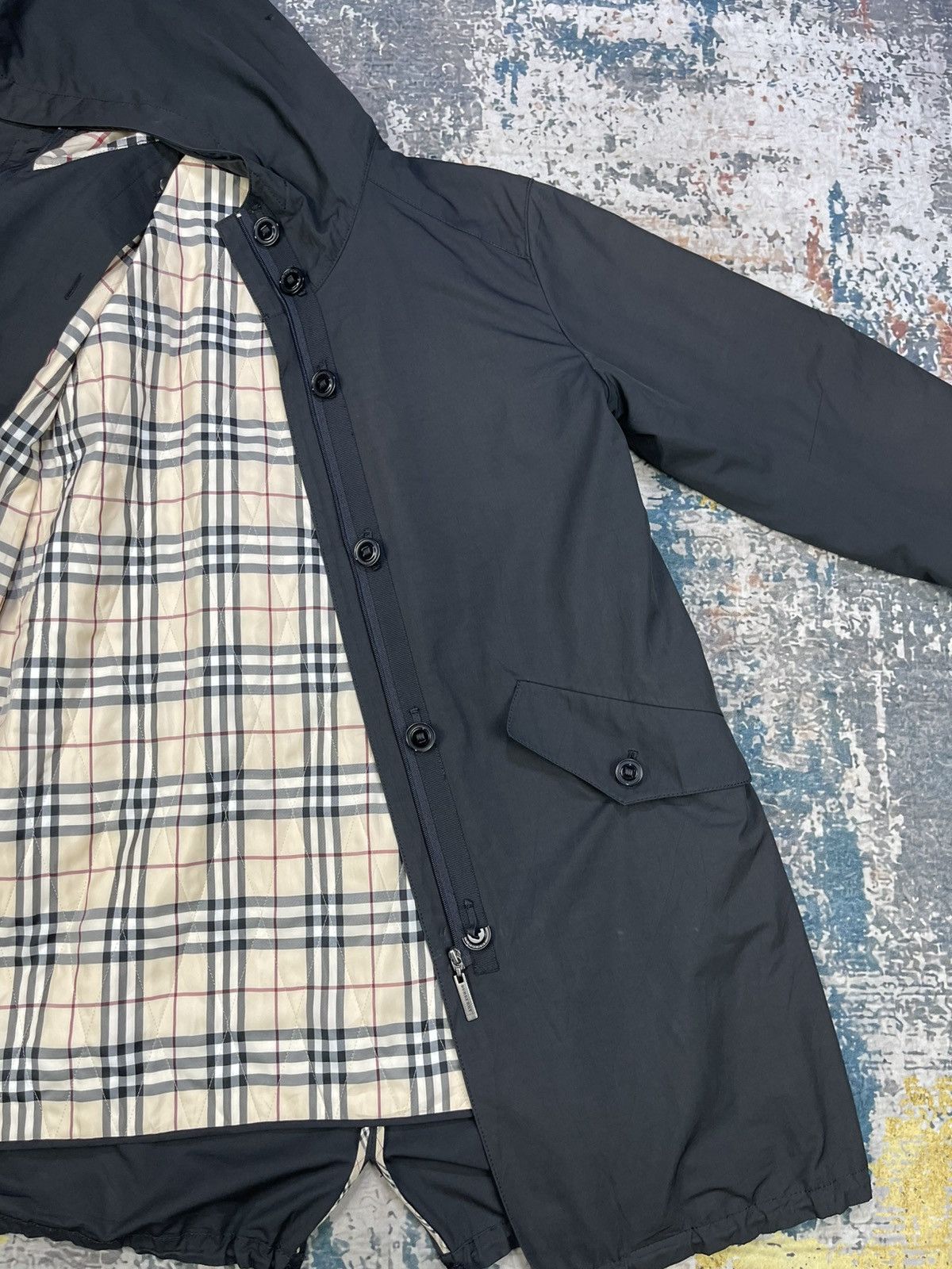 Burberry Burberry AW 2003 Sample Nova Check Lined Fishtail Parka Size US S / EU 44-46 / 1 - 11 Thumbnail