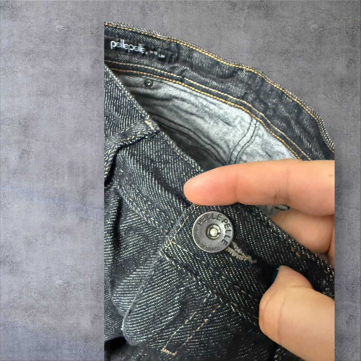 Pelle Pelle Navy/black pelle pelle jeans 33x34 Size US 33 - 6 Thumbnail