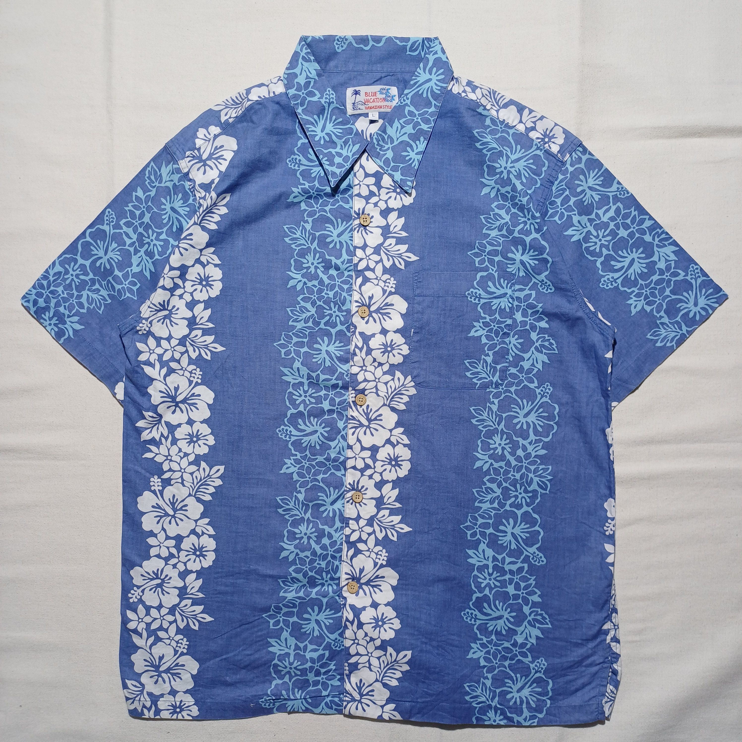 Other Vintage 90s Hawaiian Style Shirt by Blue Vacation Japan Size US L / EU 52-54 / 3 - 1 Thumbnail