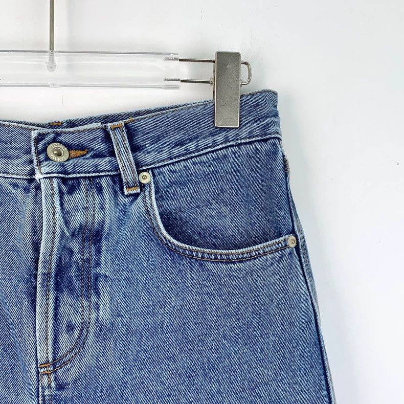 Loewe LOEWE Blue logo embroidered cotton casual jeans Size 25" / US 0 / IT 36 - 3 Thumbnail