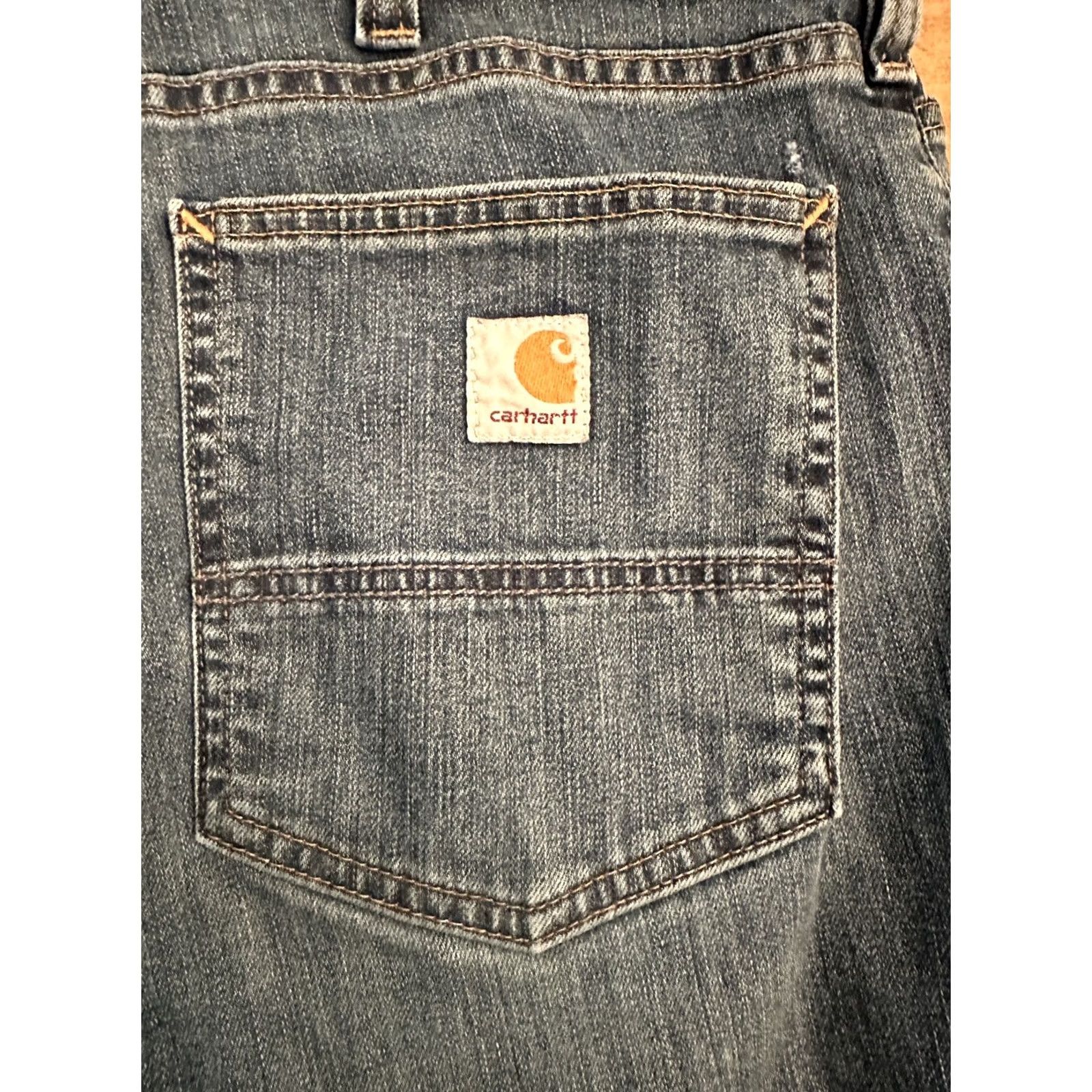 Carhartt Carhartt Jeans 38x30 Relaxed Fit Jeans Straight Leg Blue Denim Men Cotton Denim 5-Pocket American Classic Work Jeans Size US 38 / EU 54 - 6 Thumbnail