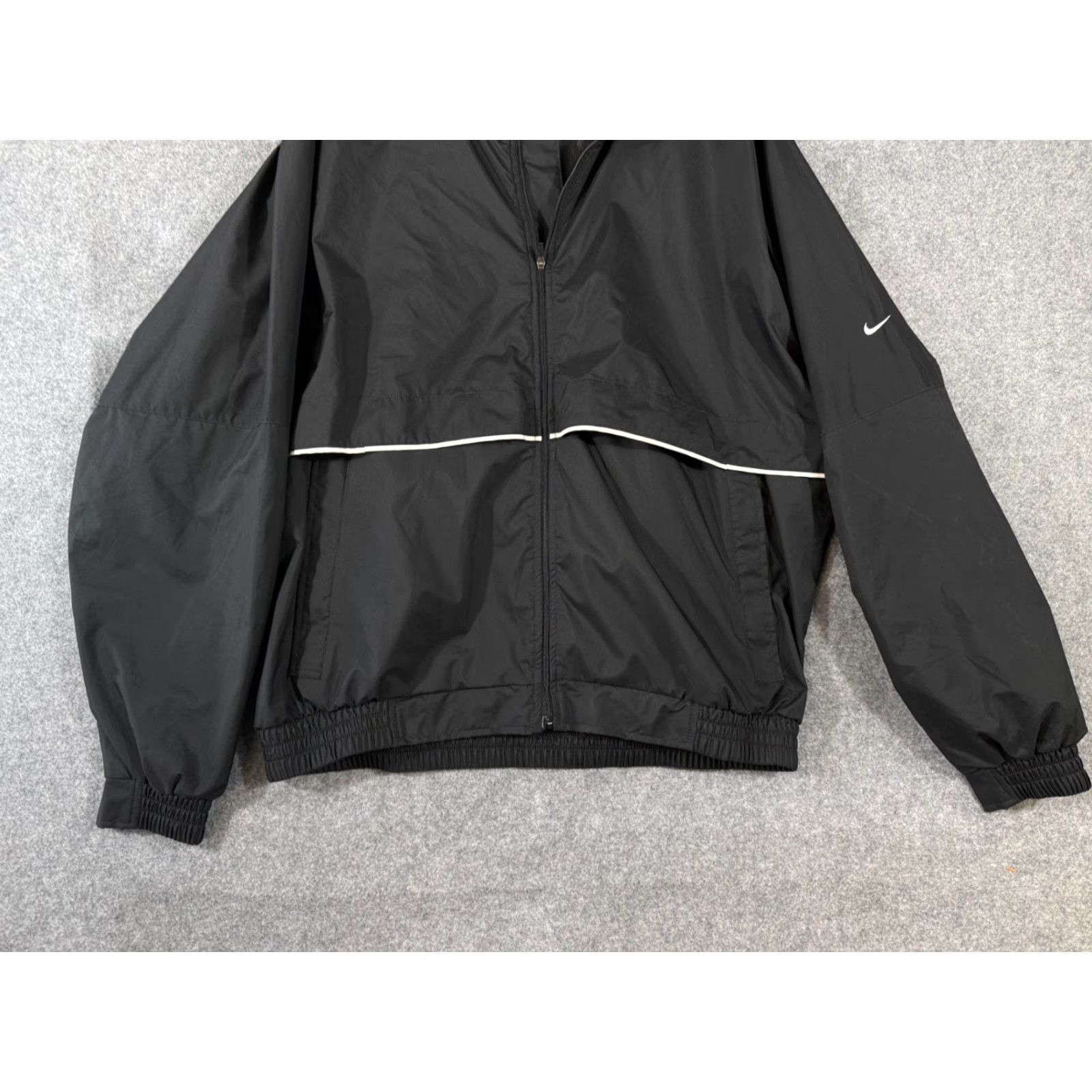 Nike VINTAGE Nike Windbreaker Jacket Mens L Black Full Zip Clima-Fit Stand-Up Neck Mens Big & Tall Not Applicable Size US L / EU 52-54 / 3 - 4 Thumbnail
