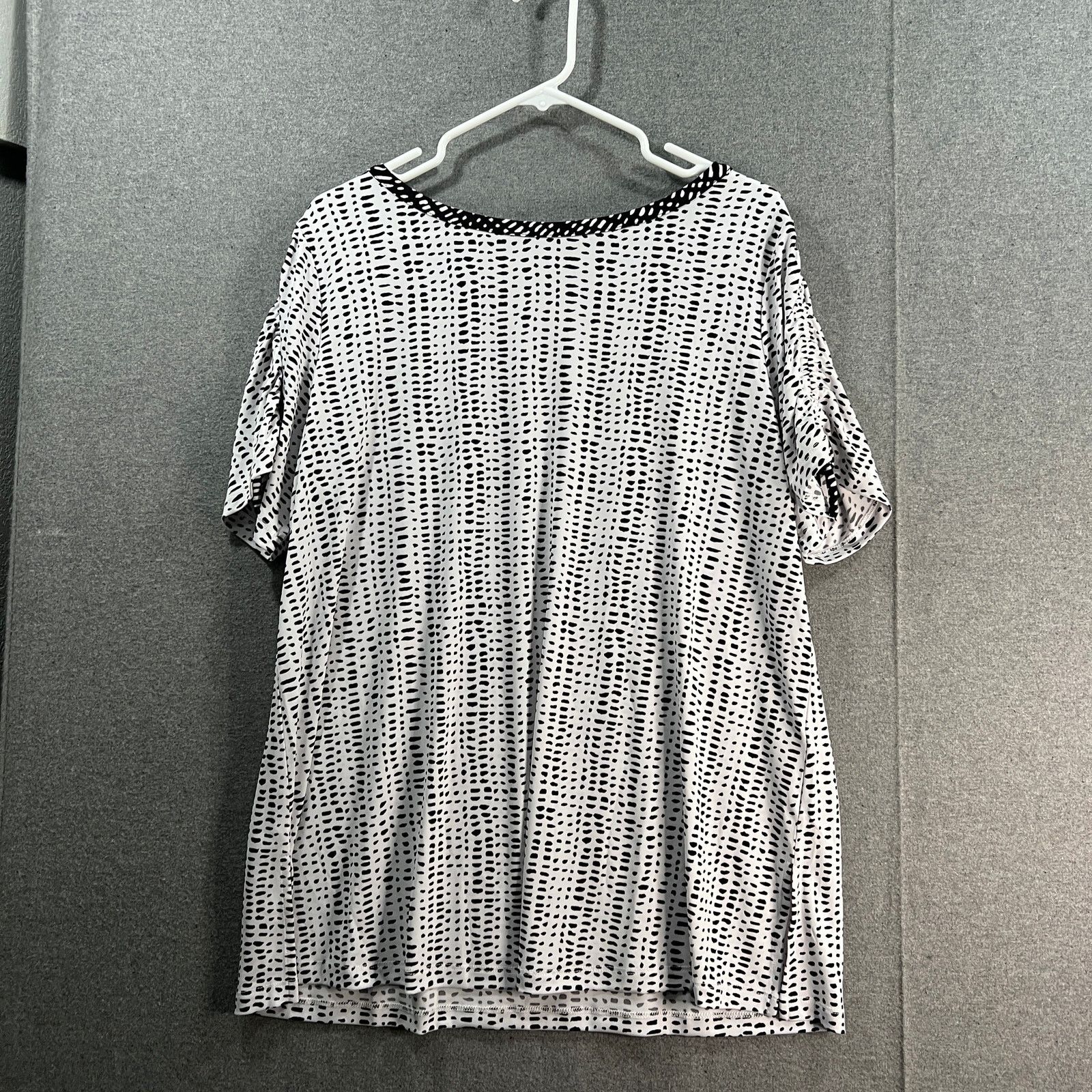 Other Susan Graver Printed Liquid Knit Top with Ruched Size XL / US 12-14 / IT 48-50 - 2 Thumbnail
