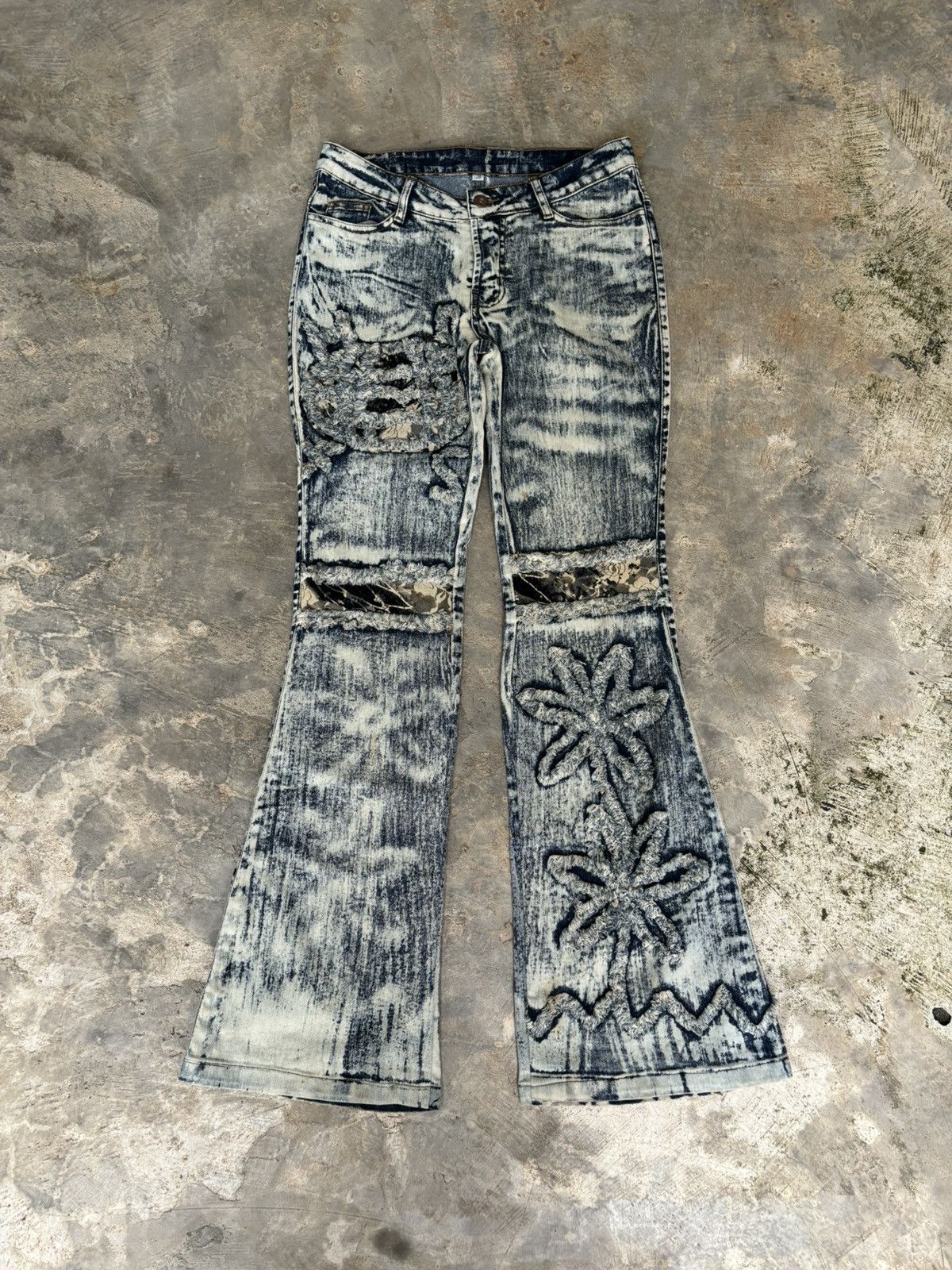 If Six Was Nine Flare Jeans Floral Ifsixwasnine Lgb Style Bootcut Size US 29 - 1 Thumbnail