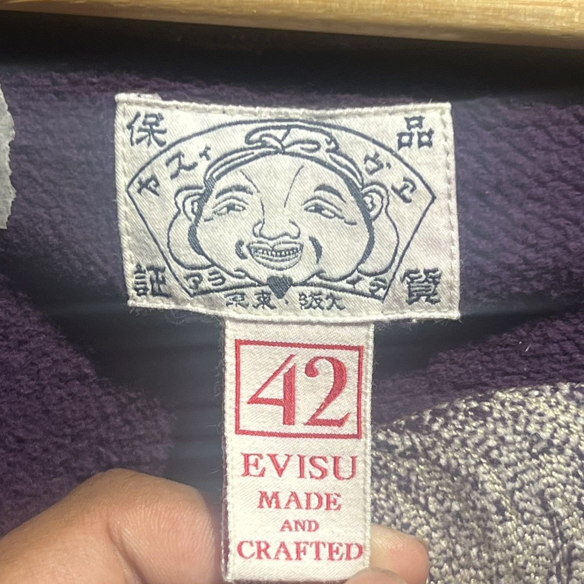 Evisu “EVISU” BUTTON UP EMBROIDERY HOODIE Size US L / EU 52-54 / 3 - 10 Thumbnail