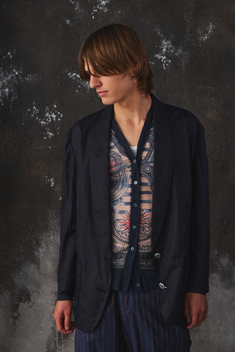 Jean Paul Gaultier 2000s Jean Paul Gaultier Embroidered Tailored Silk Jacket Size US M / EU 48-50 / 2 - 1 Thumbnail