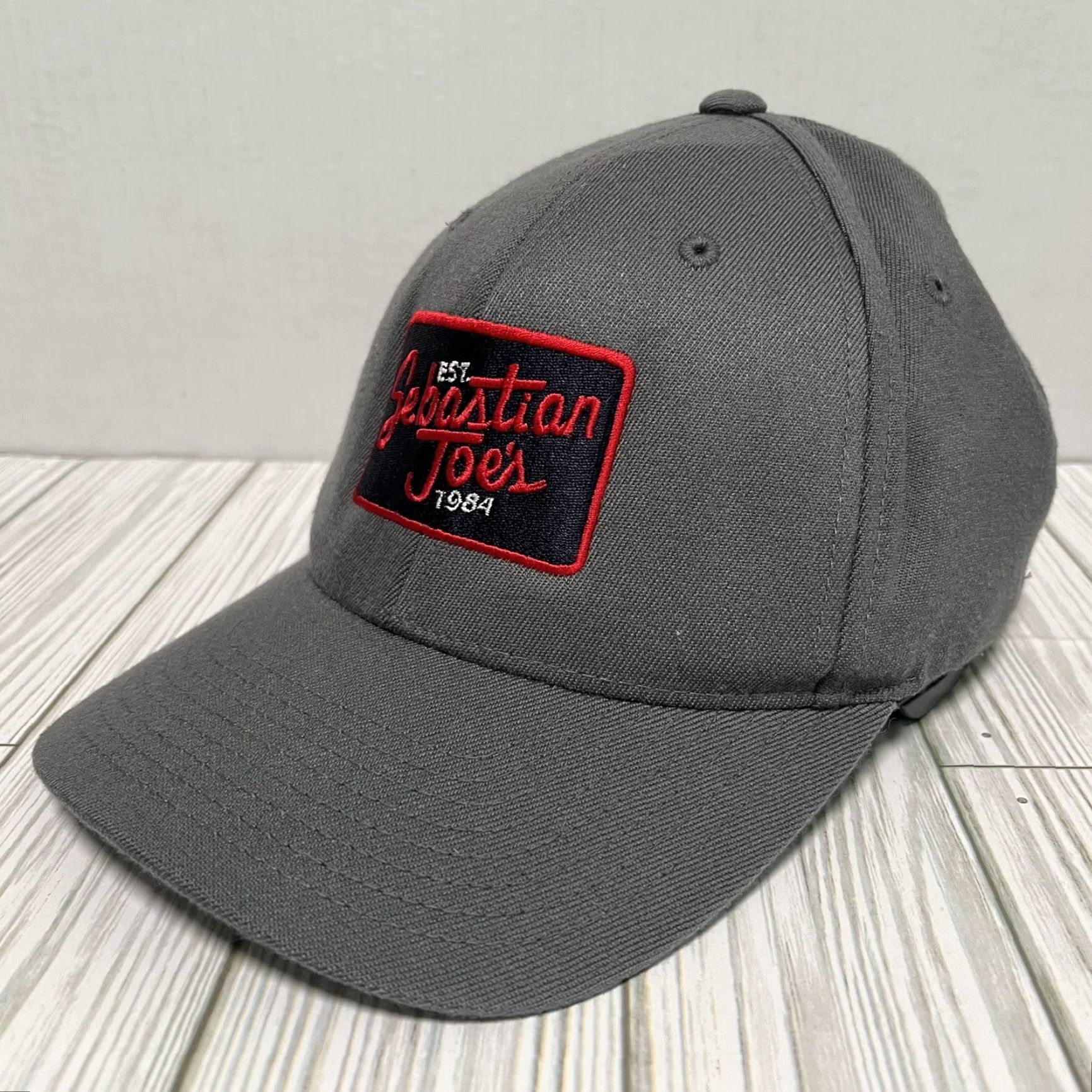 Port Authority Sebastian Joes Ice Cream Shop Hat Cap Minneapolis Minnesota Size Large XL Gray Port Authority Baseball Cap Men Casual Knit Cotton L Size ONE SIZE - 3 Thumbnail