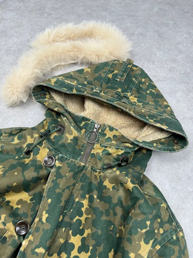 A.P.C. A.P.C. Military Camo Green Fox Fur Hooded Jacket Size US L / EU 52-54 / 3 - 6 Thumbnail