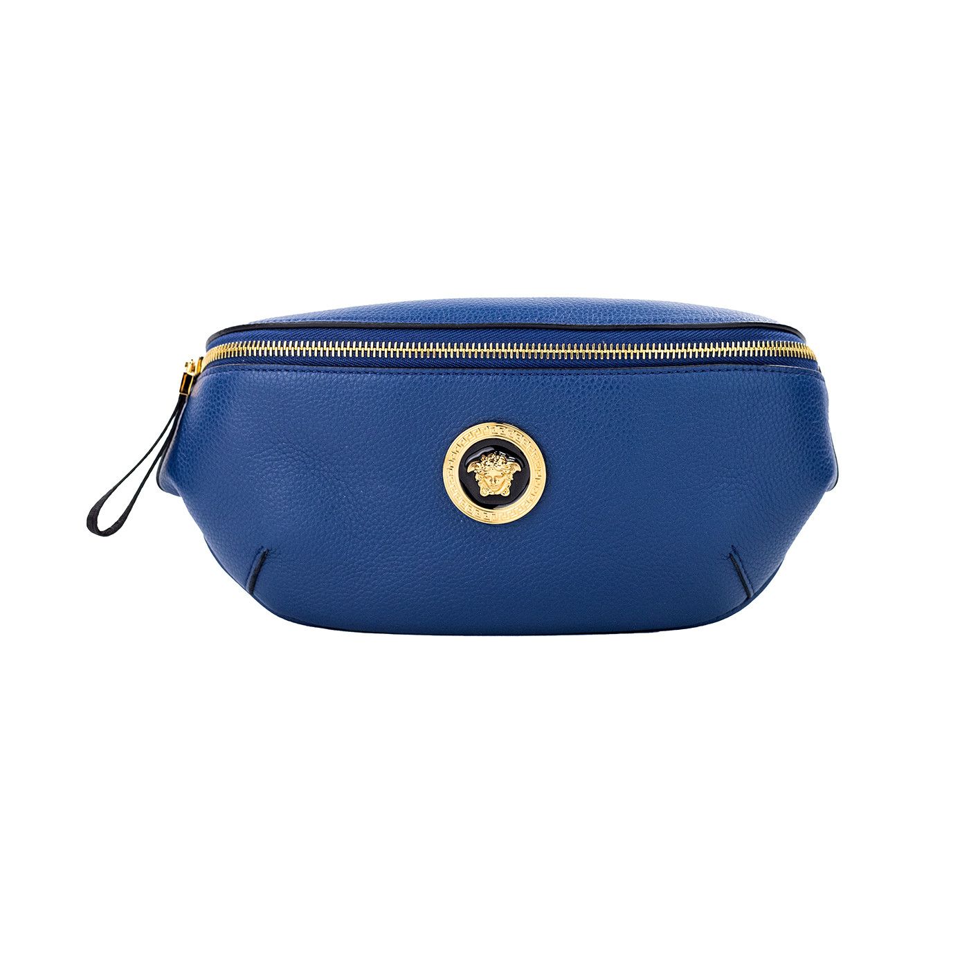 Versace Small Navy Calf Leather Medusa Pendant Fanny Waist Pack Size ONE SIZE - 1 Thumbnail