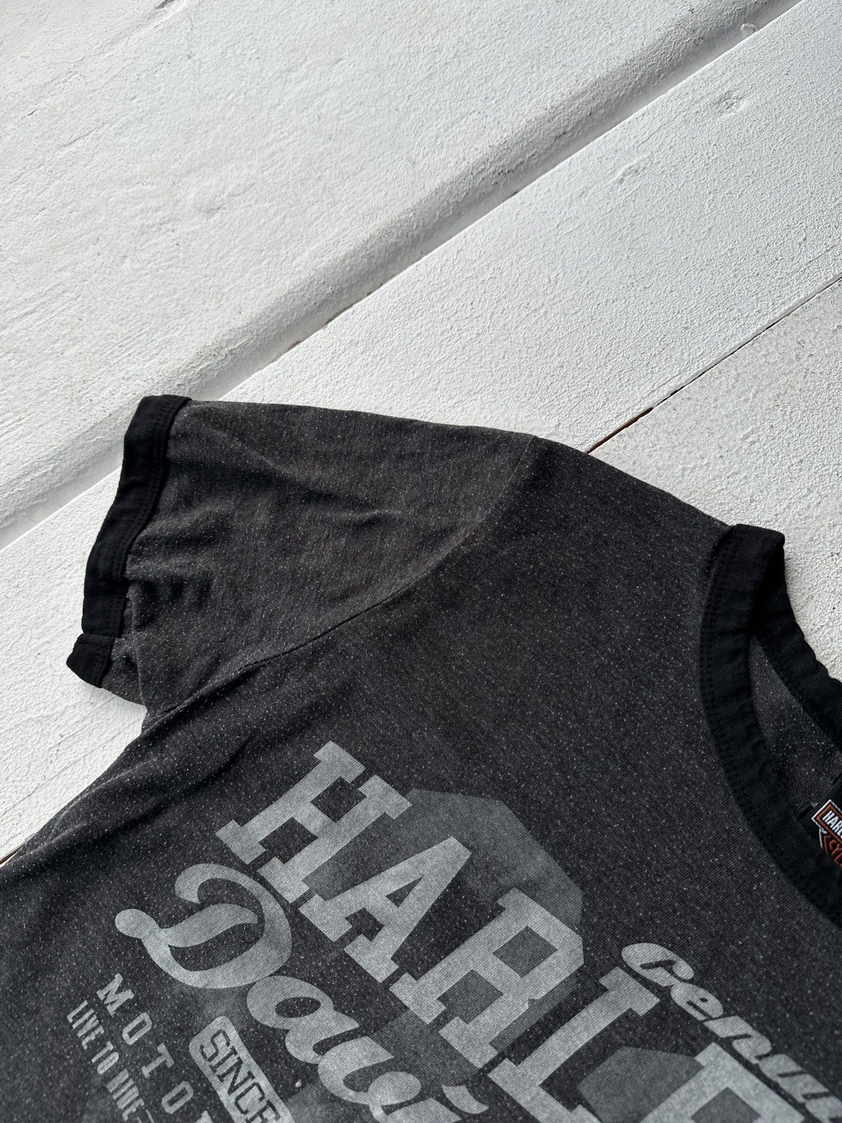 Harley Davidson 🚨VNTG HARLEY DAVIDSON WOMEN BLACK TEE BIG LOGO GOAT Size M / US 6-8 / IT 42-44 - 5 Thumbnail
